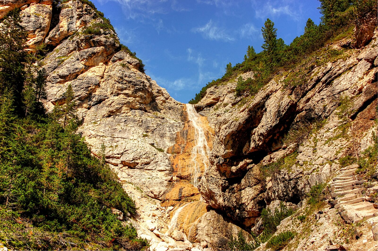 Nikon D40 sample photo. Waterfall, dolomites, landscape photography