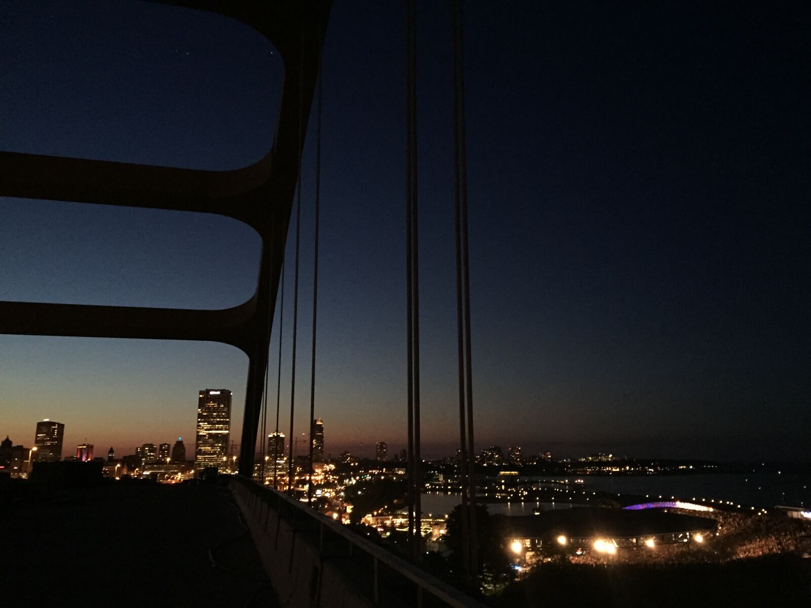 Apple iPhone 6 sample photo. Ampitheatre, city, city, night photography