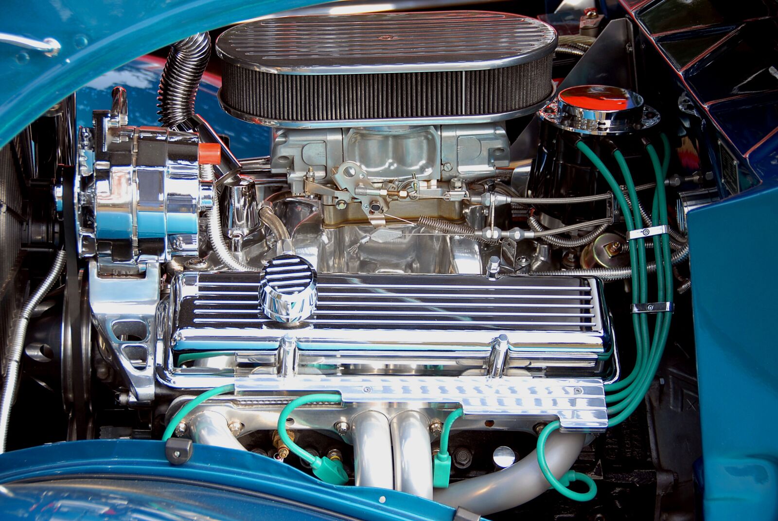 Nikon D200 sample photo. Car engine, motor, chrome photography