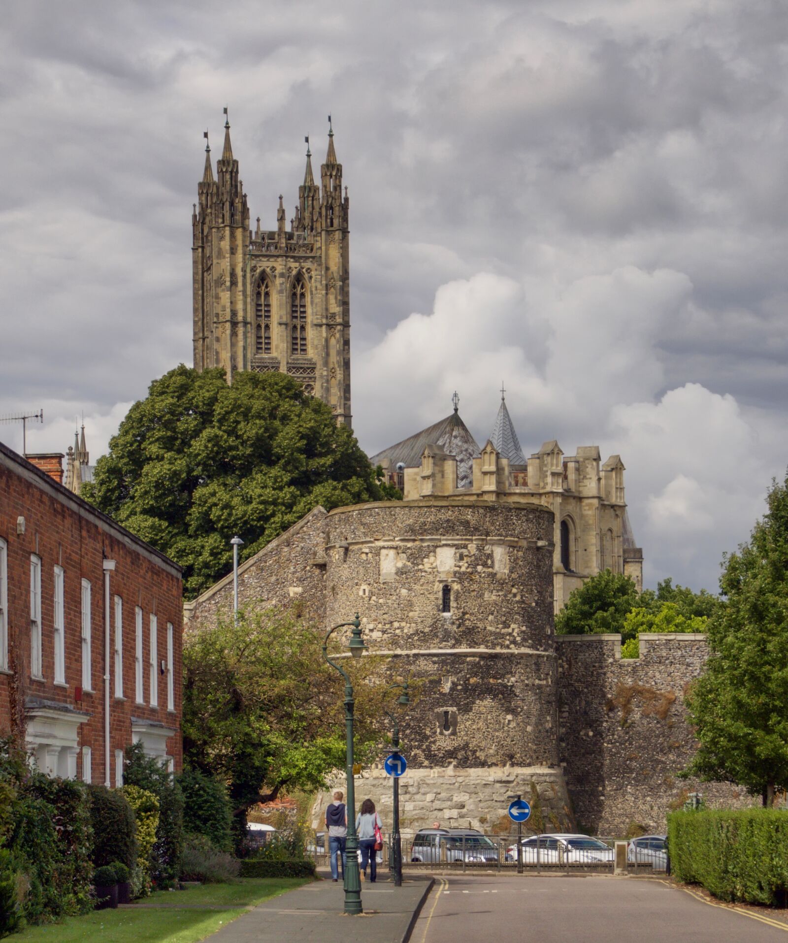 Olympus OM-D E-M10 sample photo. Cathedral, canterbury, city wall photography