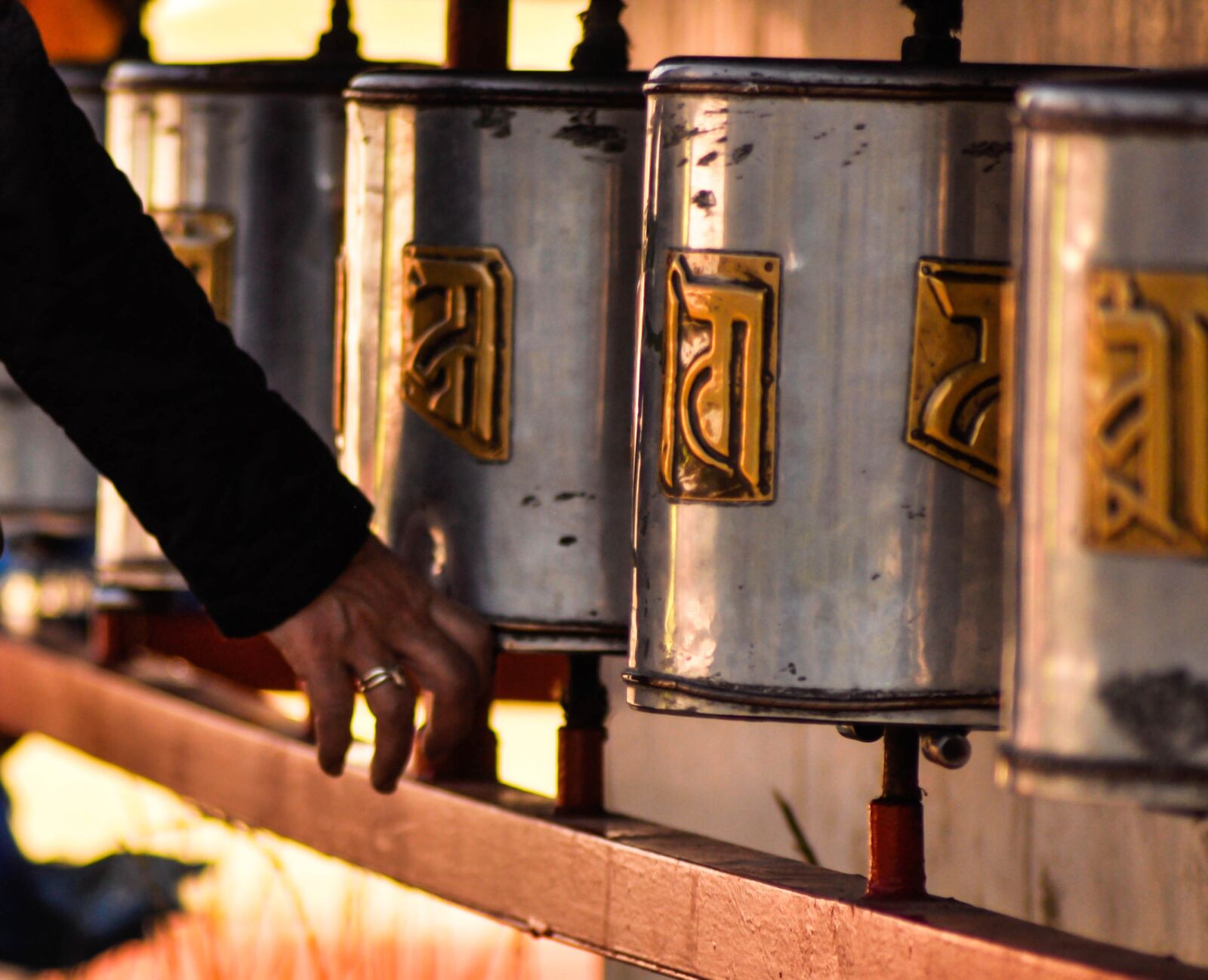 Nikon D90 sample photo. Prayer wheels, hand, prayer photography