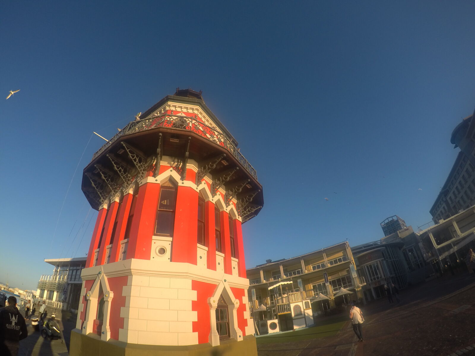 GoPro Hero5 Black sample photo. Red, tower, waterfront photography