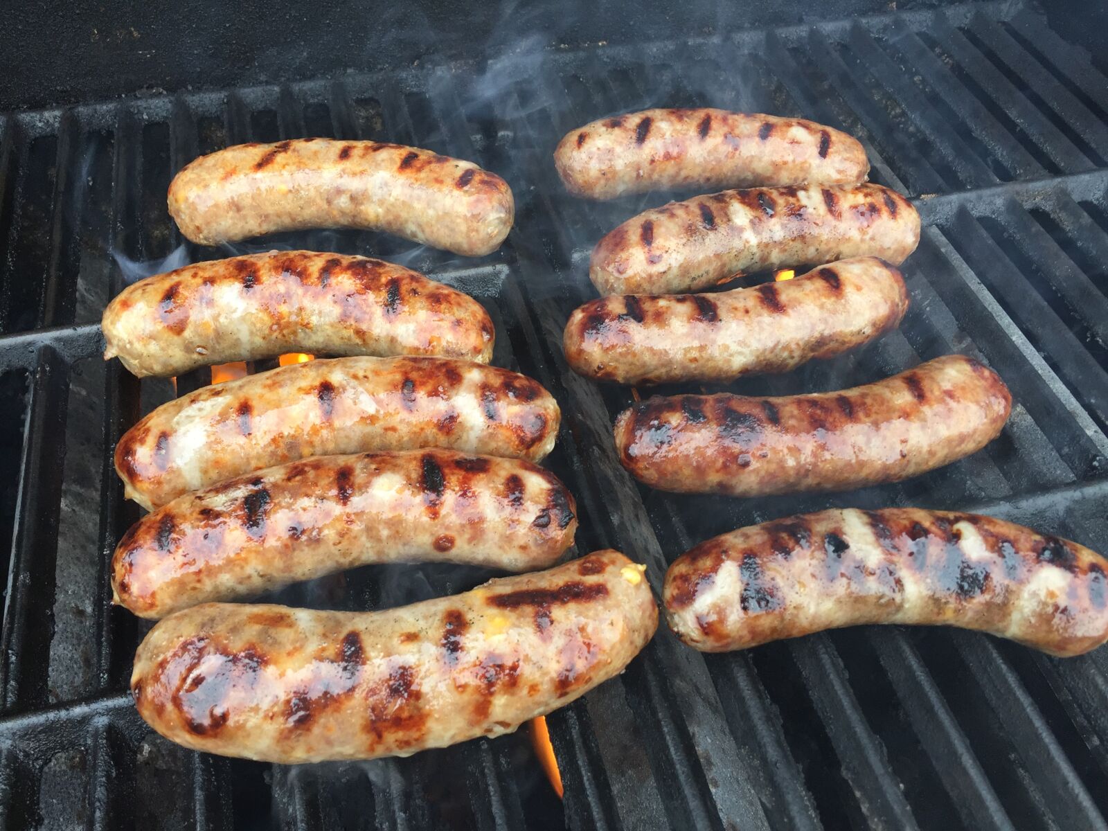 Apple iPhone 6 sample photo. Bratwurst, grilling photography