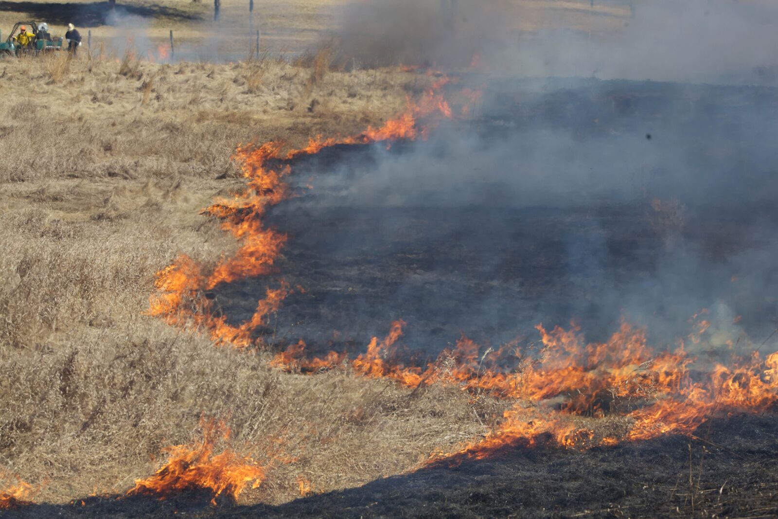 Canon EOS 5D Mark II sample photo. Fire, crew, burns, fields photography