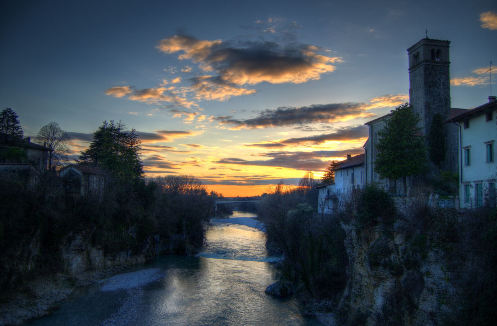 Nikon D5100 sample photo. Cividale, sunset, river photography