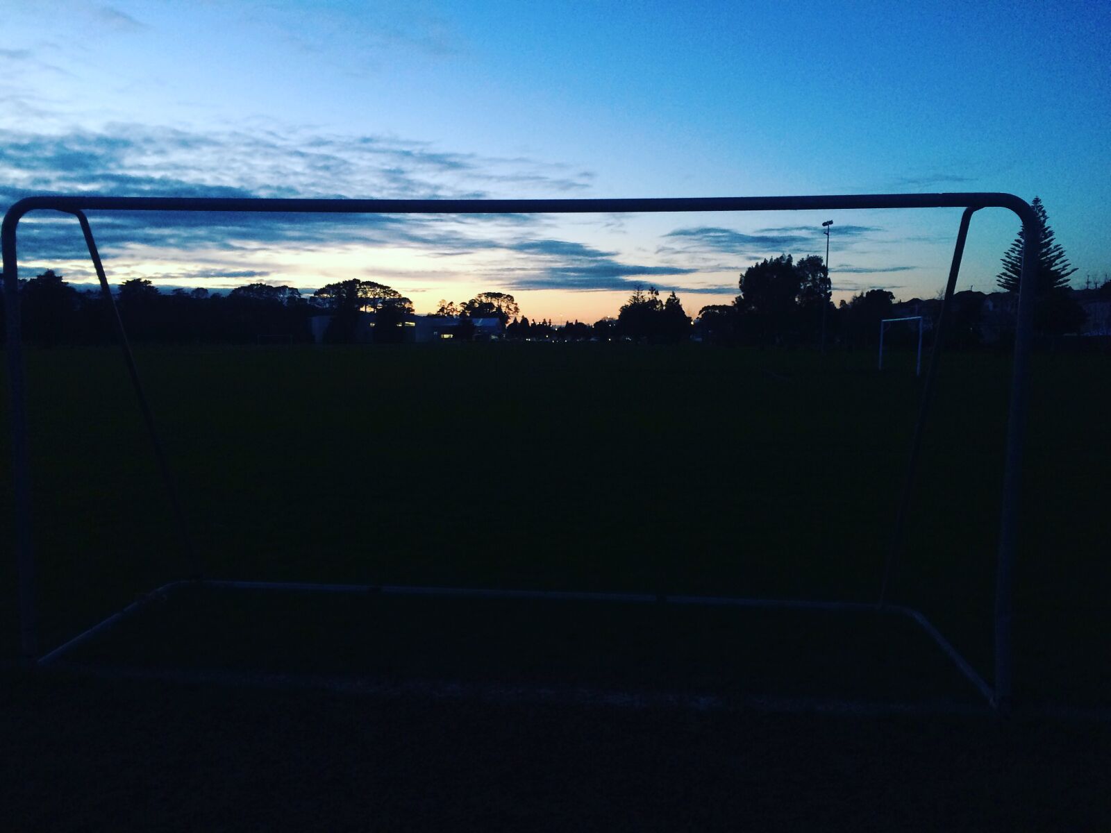 Apple iPhone 5s sample photo. Evening, sky, football, playground photography