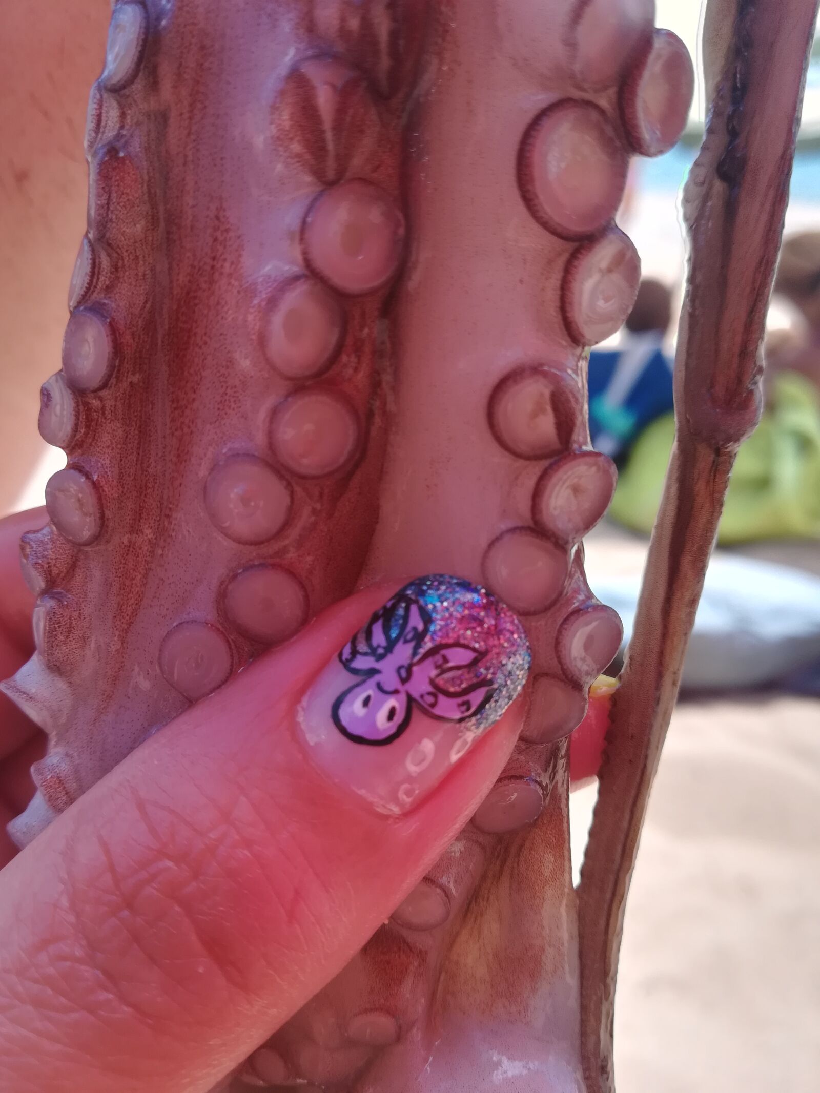 HUAWEI P10 lite sample photo. Octopus, manicure, sea photography