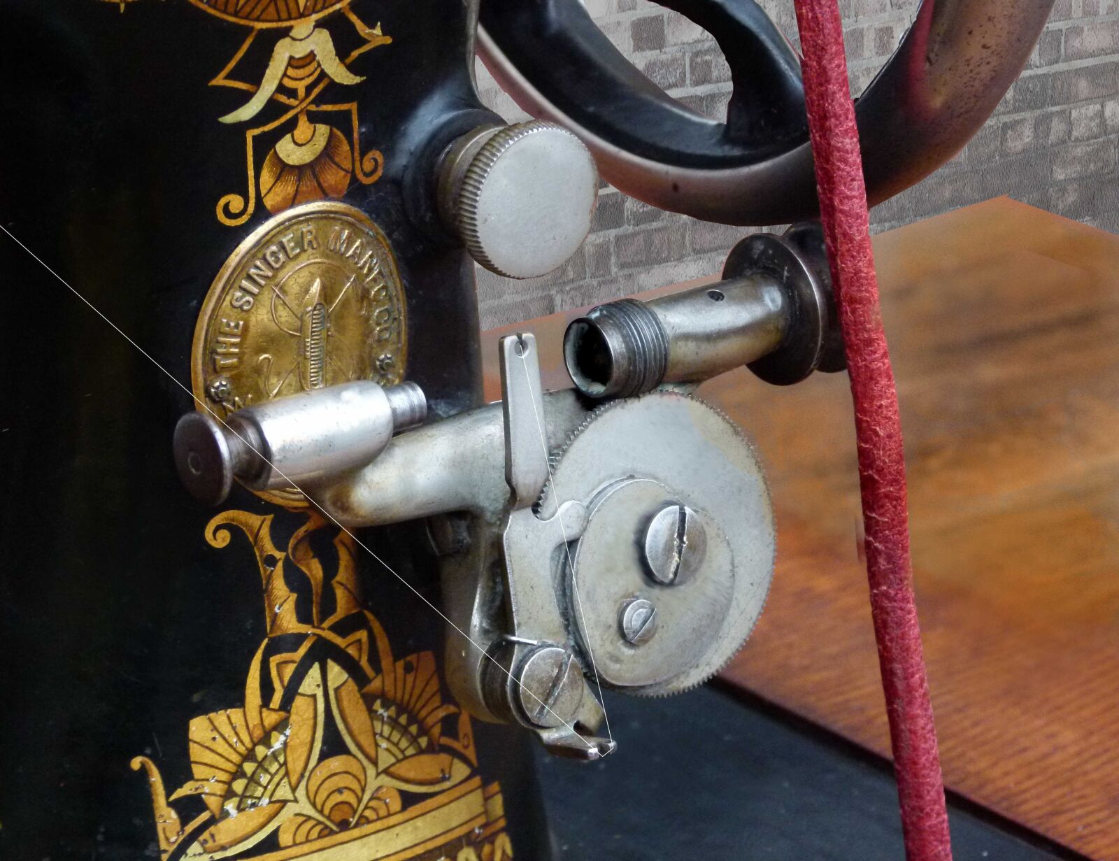 Nikon D750 sample photo. Sewing machine, antique bobbin photography