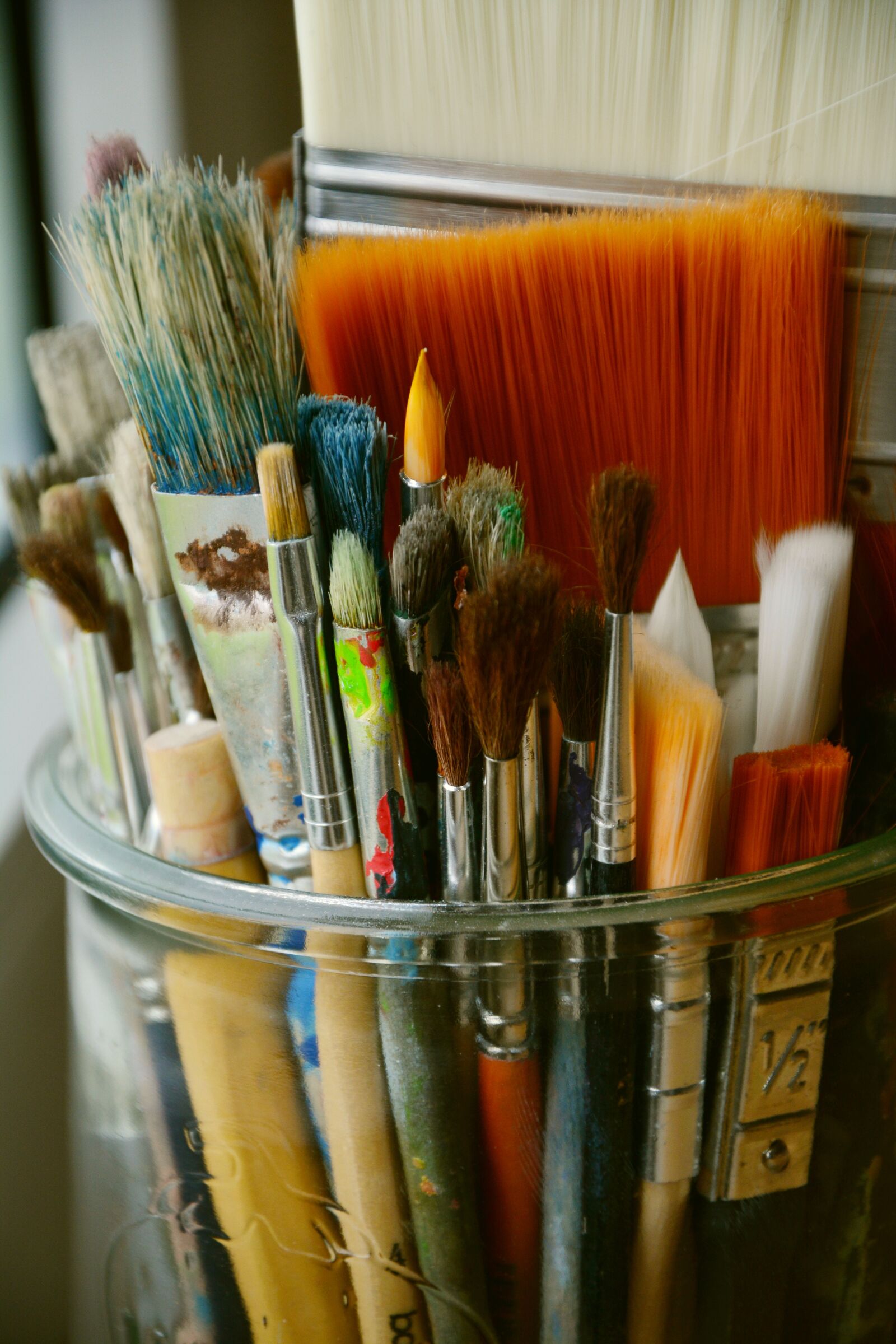 Nikon D5200 sample photo. Brush, paint, maluntensilien photography