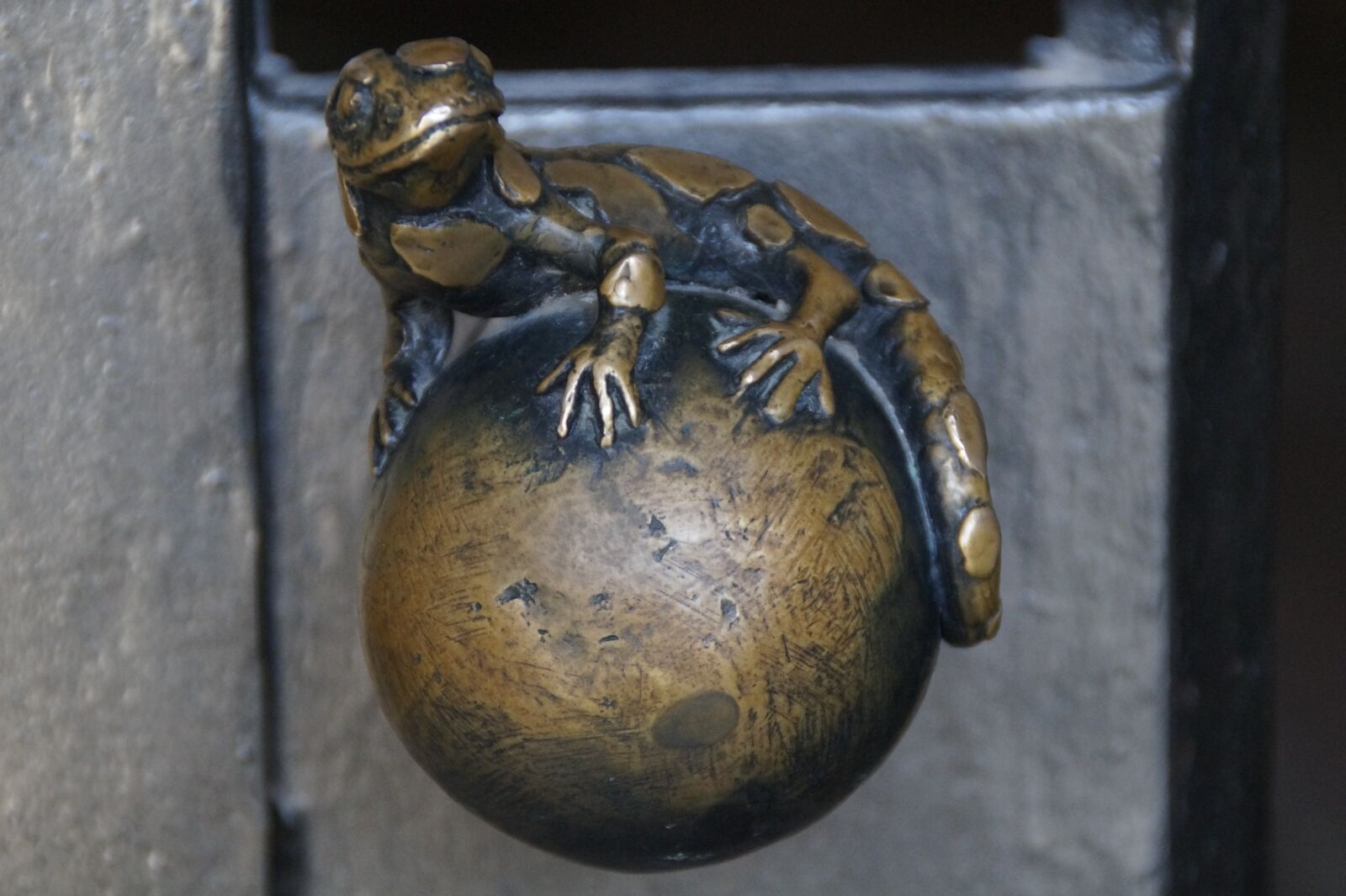 Sony SLT-A58 sample photo. Salamander, door knob, door photography