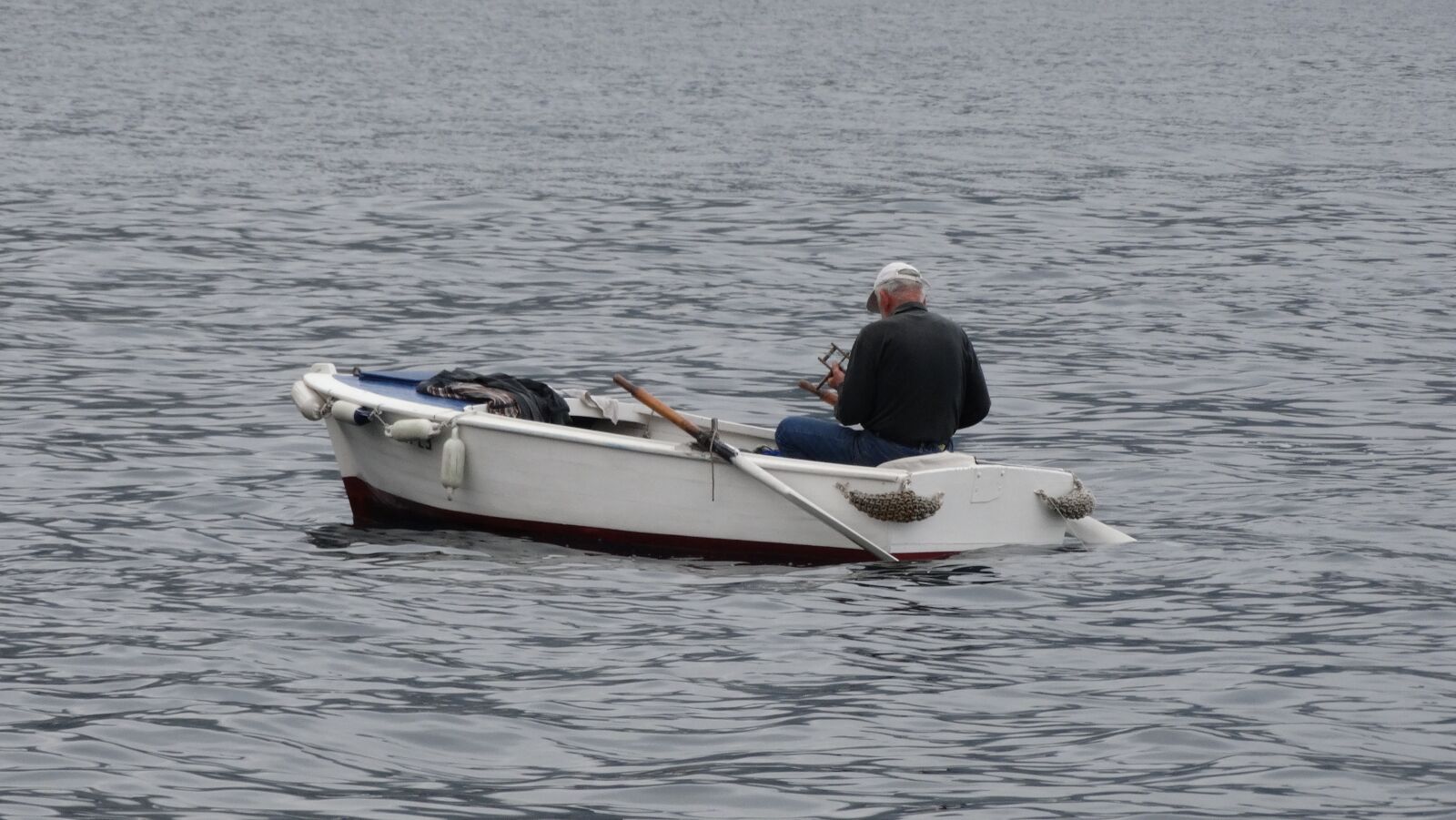 Sony Cyber-shot DSC-HX300 sample photo. Fisherman, boat, sea photography