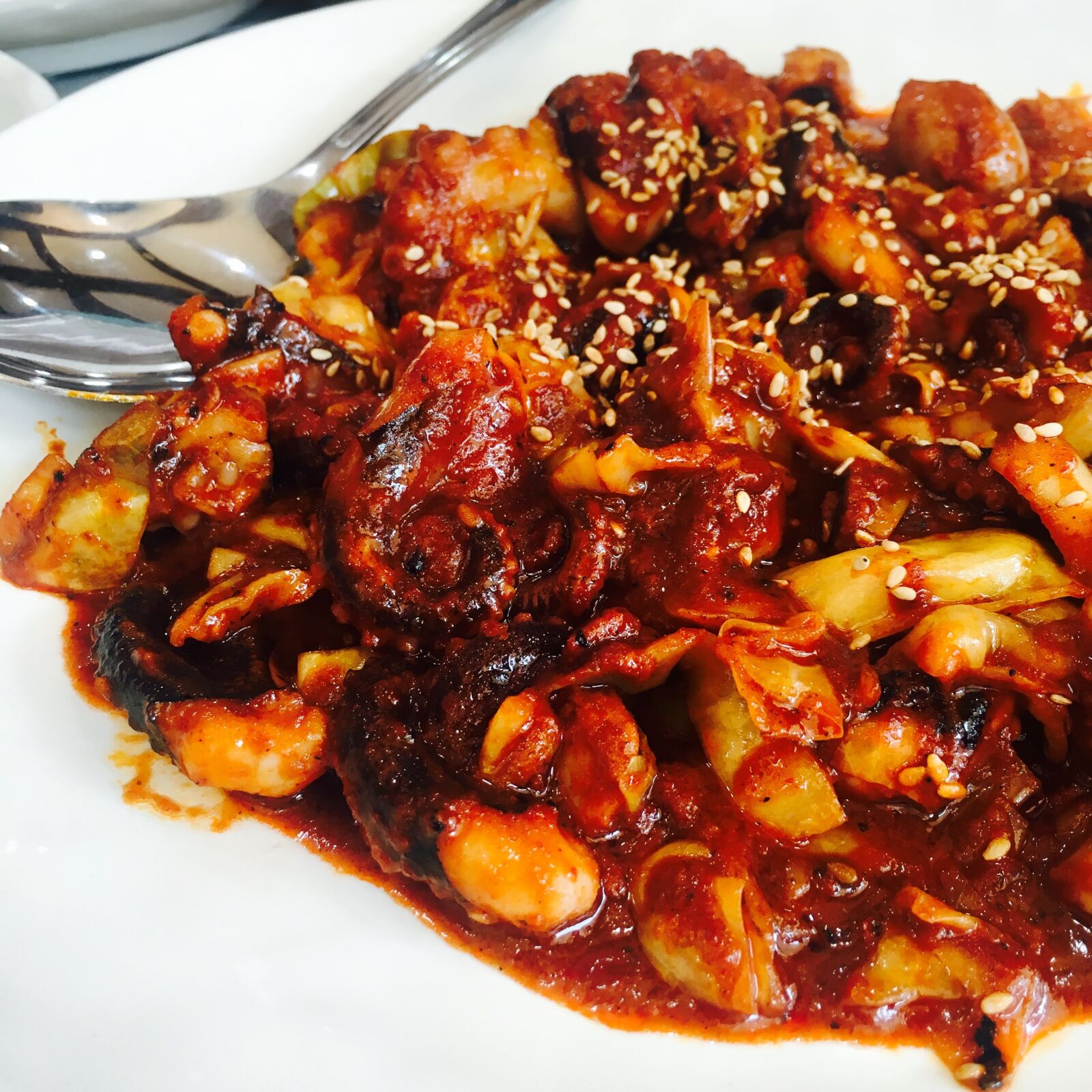 Apple iPhone 6s sample photo. Jjukkumi, food, seafood photography