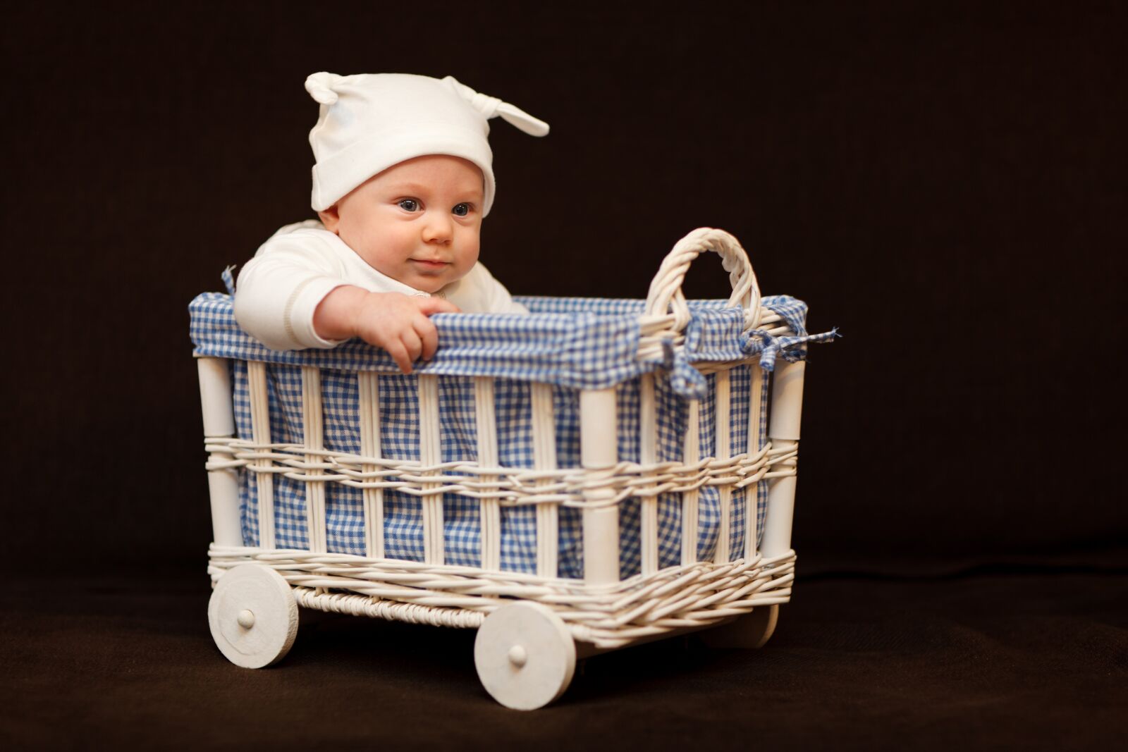 Canon EOS 5D Mark II sample photo. Adorable, baby, basket, beautiful photography