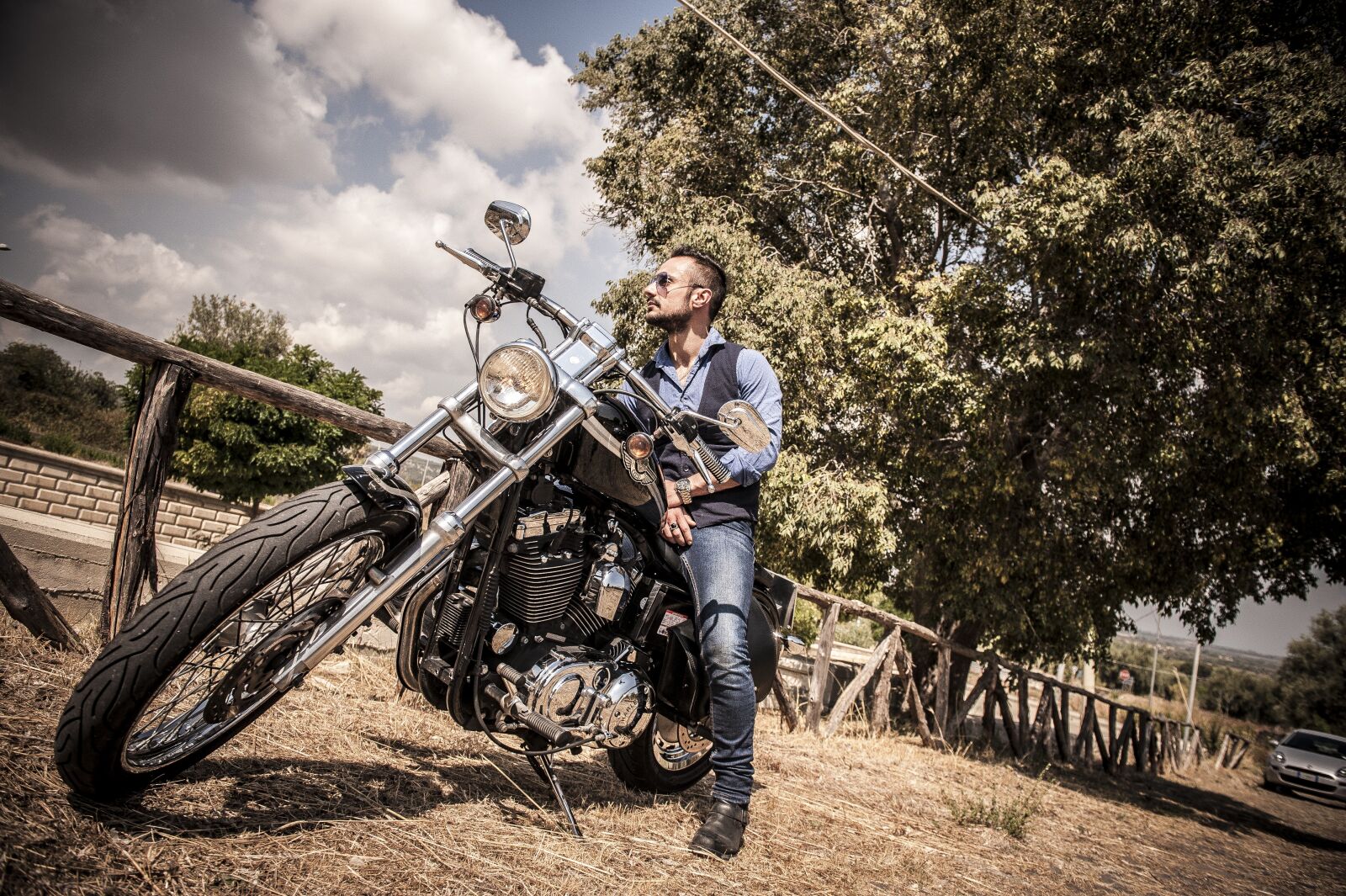 Nikon D700 sample photo. Biker, harley, harley-davidson photography