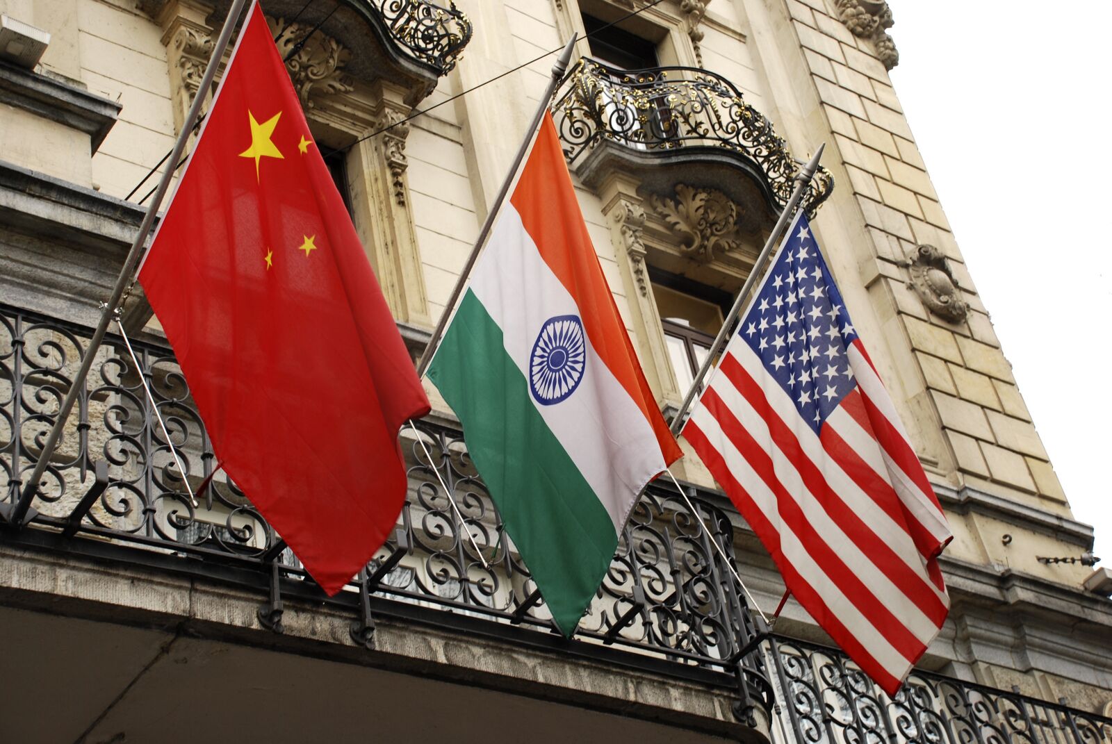 Nikon D40X sample photo. Flags, china, india photography