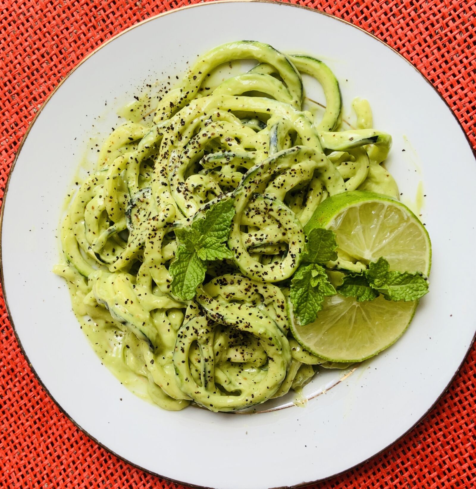 Apple iPhone XR sample photo. Zoodles, zucchini noodles, healthy photography