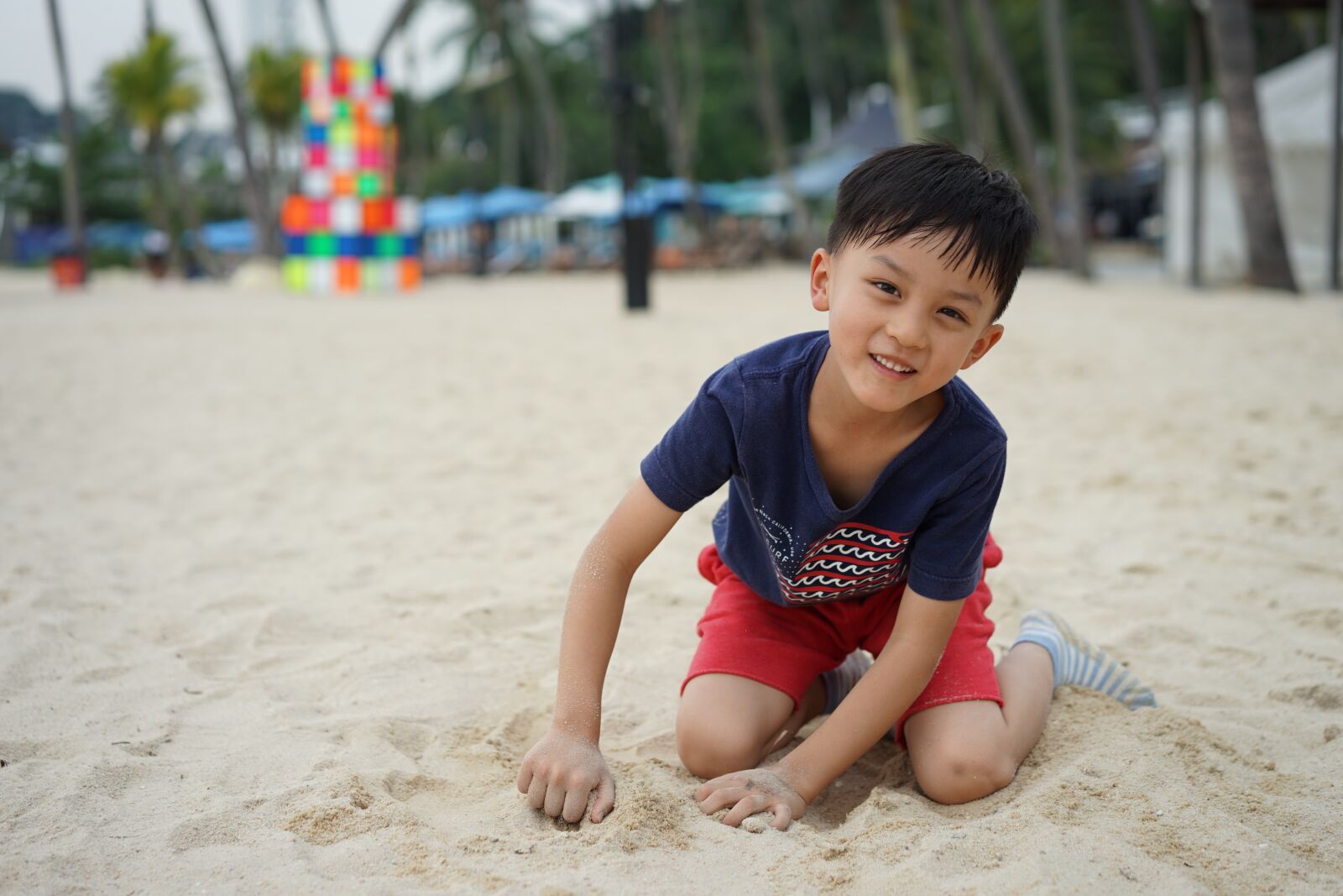 Sony Sonnar T* FE 55mm F1.8 ZA sample photo. Child, sha, beach photography