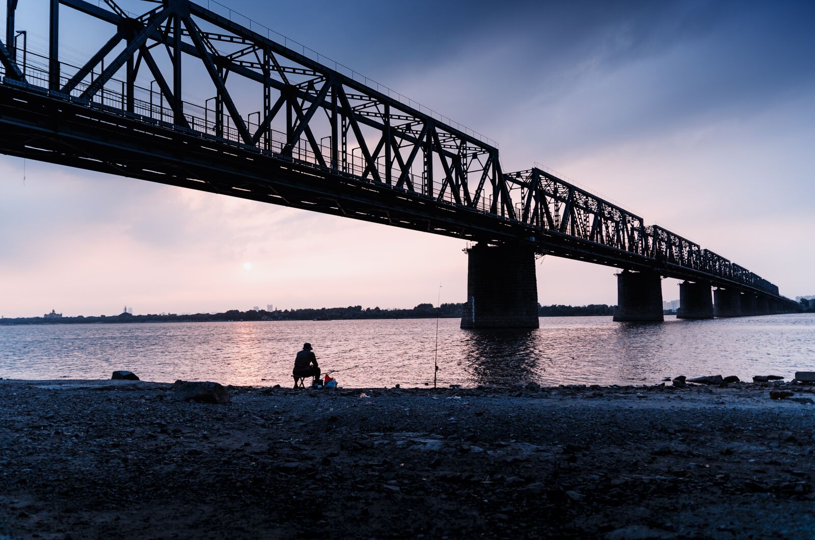 Nikon D7000 sample photo. Songhua river, riverside railway photography
