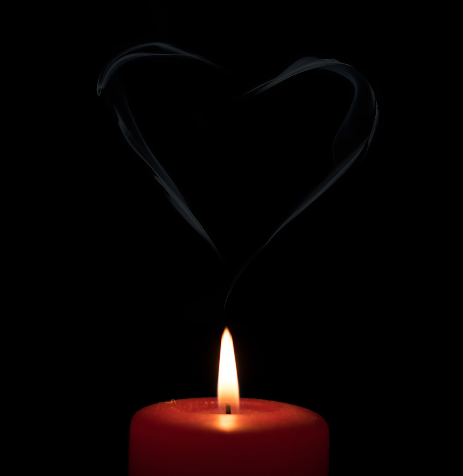 Nikon D3300 sample photo. Heart, candle, smoke photography