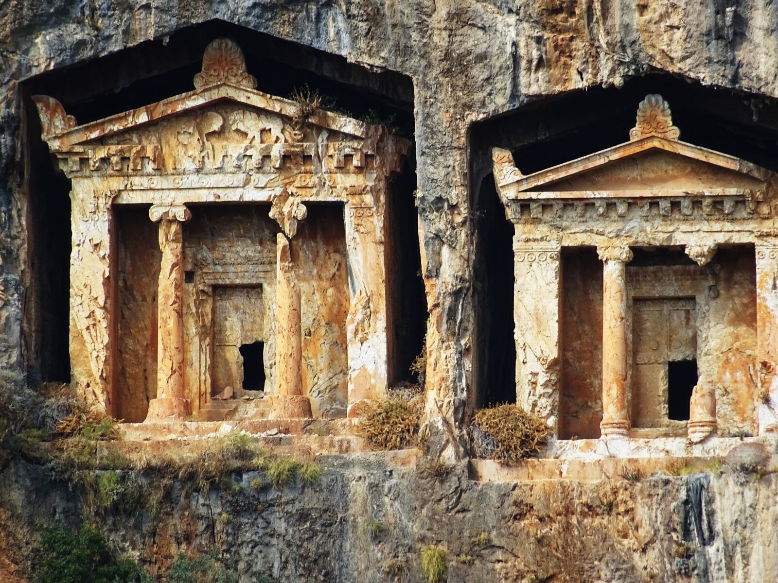 Sony DSC-HX60 sample photo. Rock tombs, turkey, dalyan photography