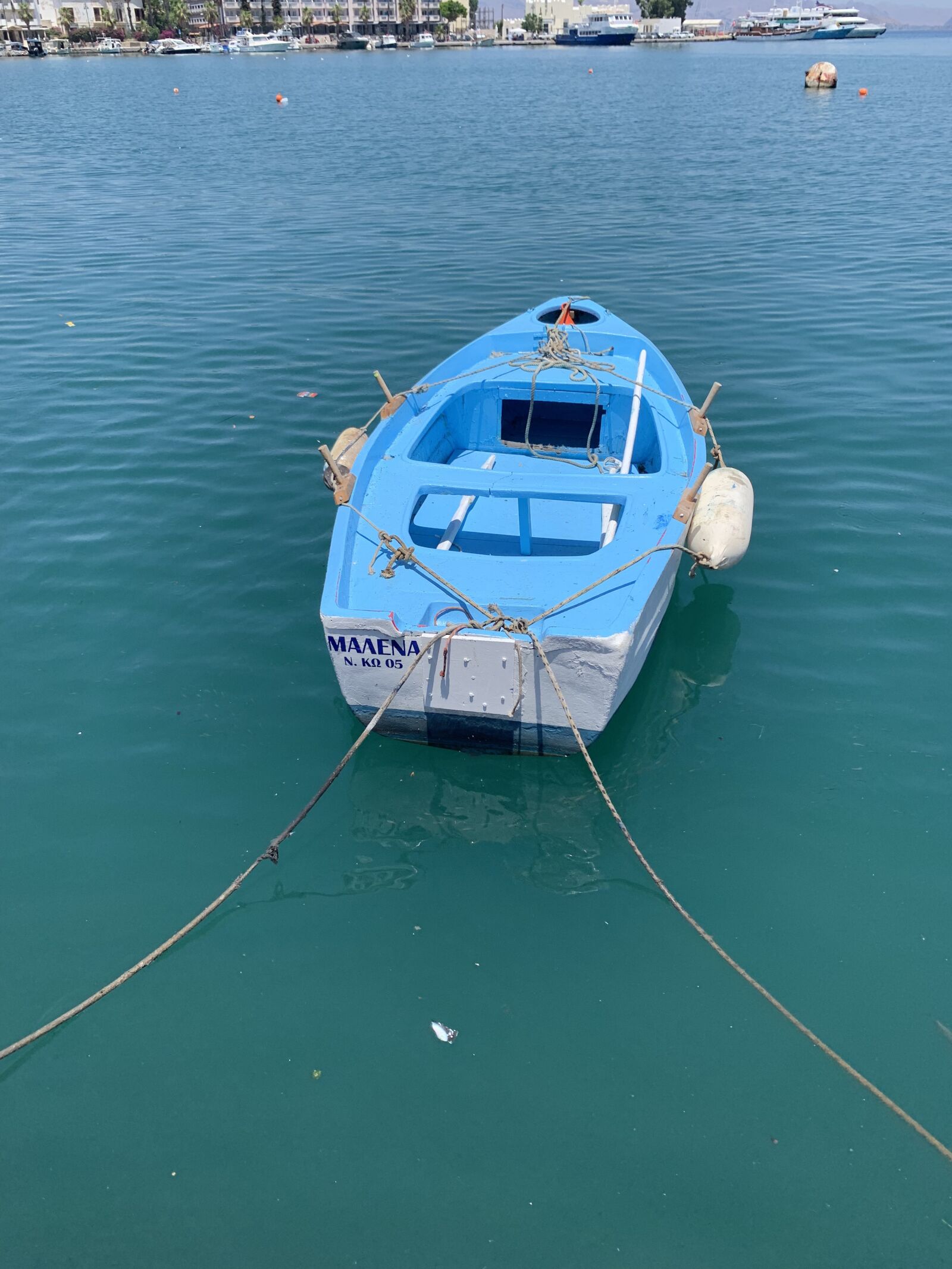 Apple iPhone XR sample photo. Sea, boat, blue photography