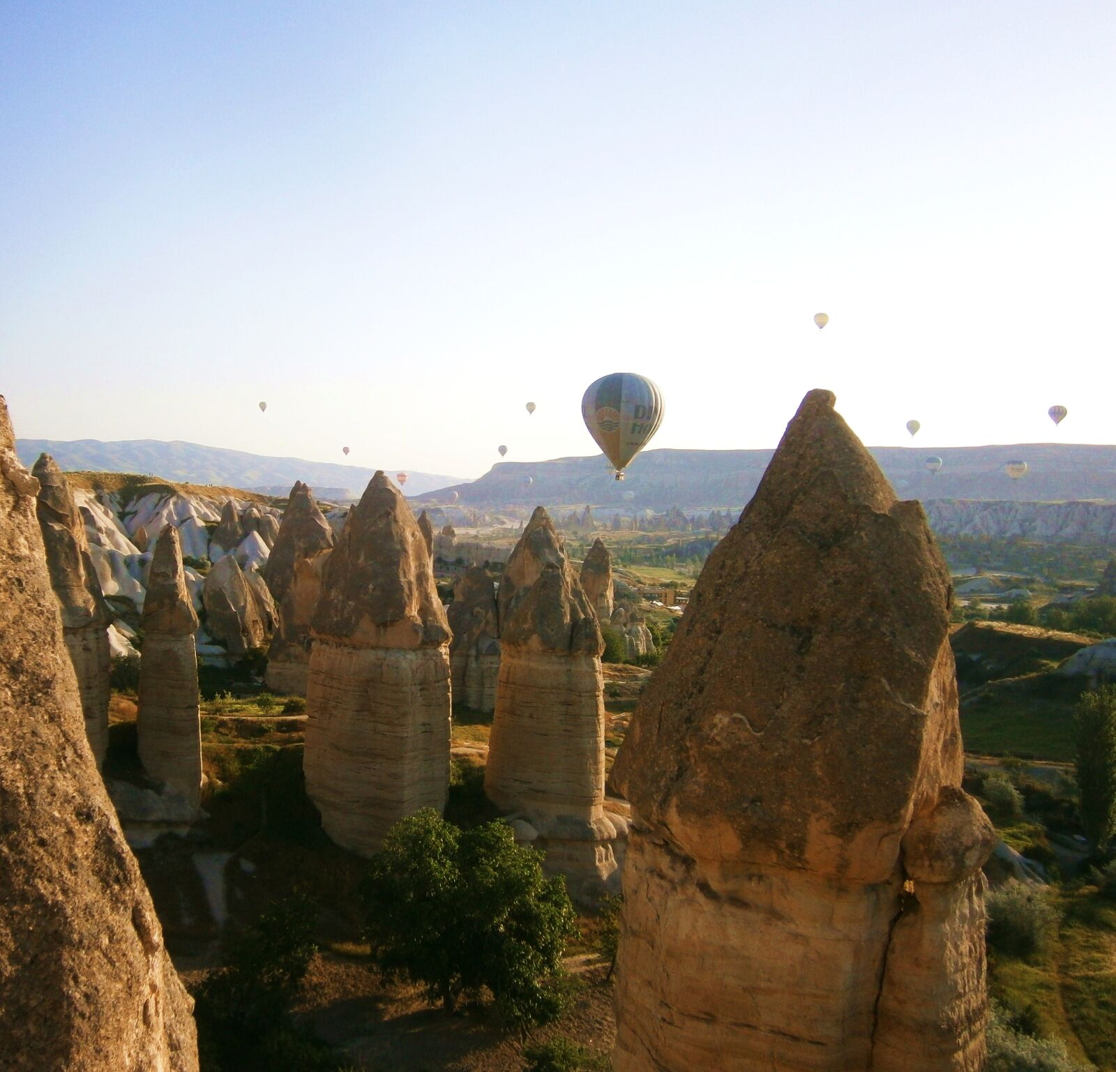 Olympus VG130,D710 sample photo. Hot air balloon ride photography