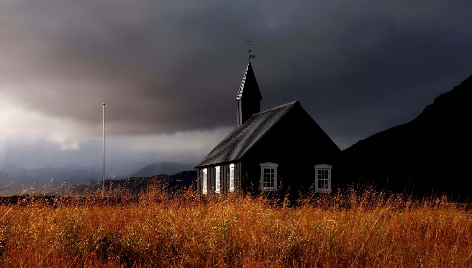 Canon EOS 40D sample photo. Iceland, black, church photography
