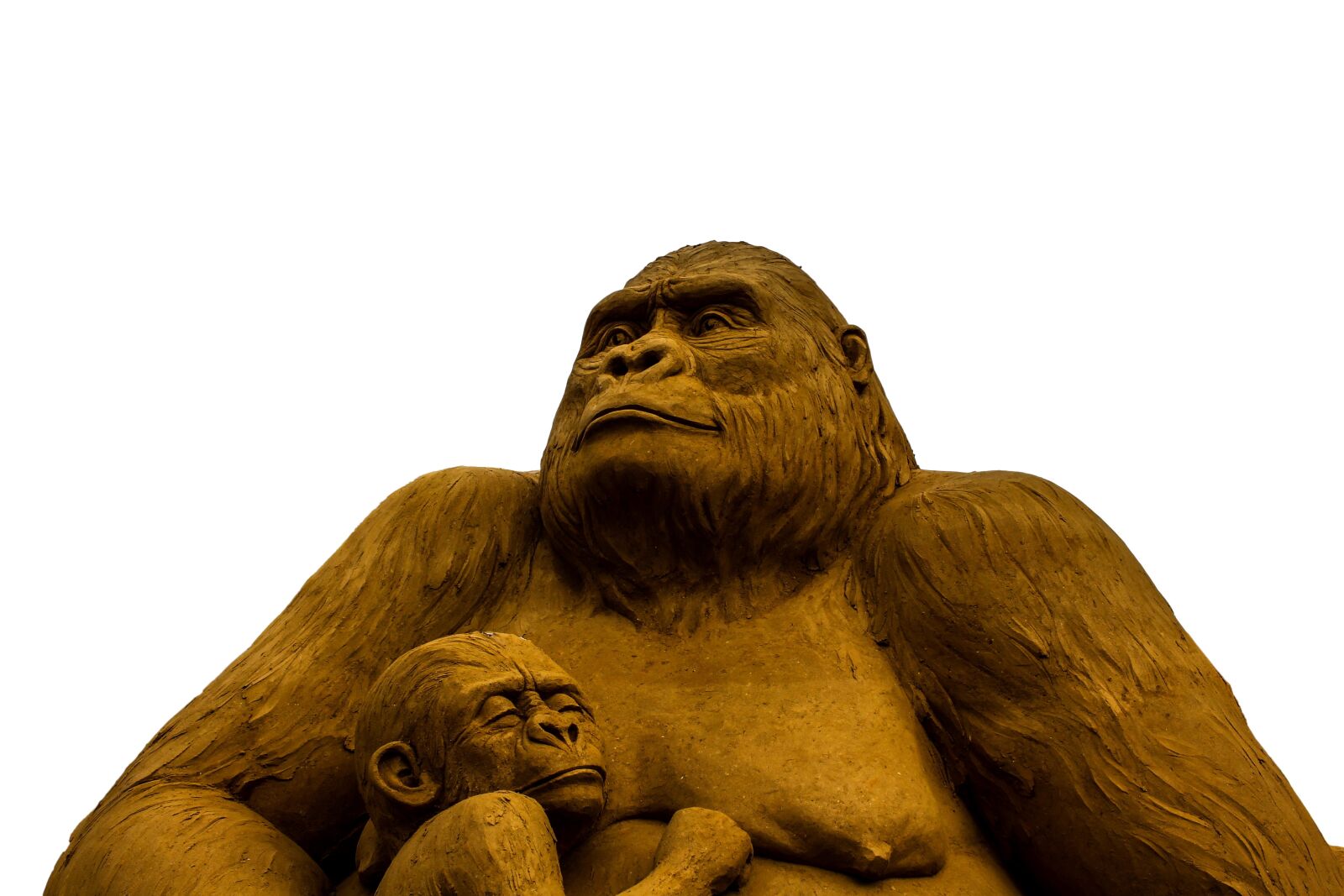 Canon EF-S 24mm F2.8 STM sample photo. Sand sculpture, monkey, gorilla photography