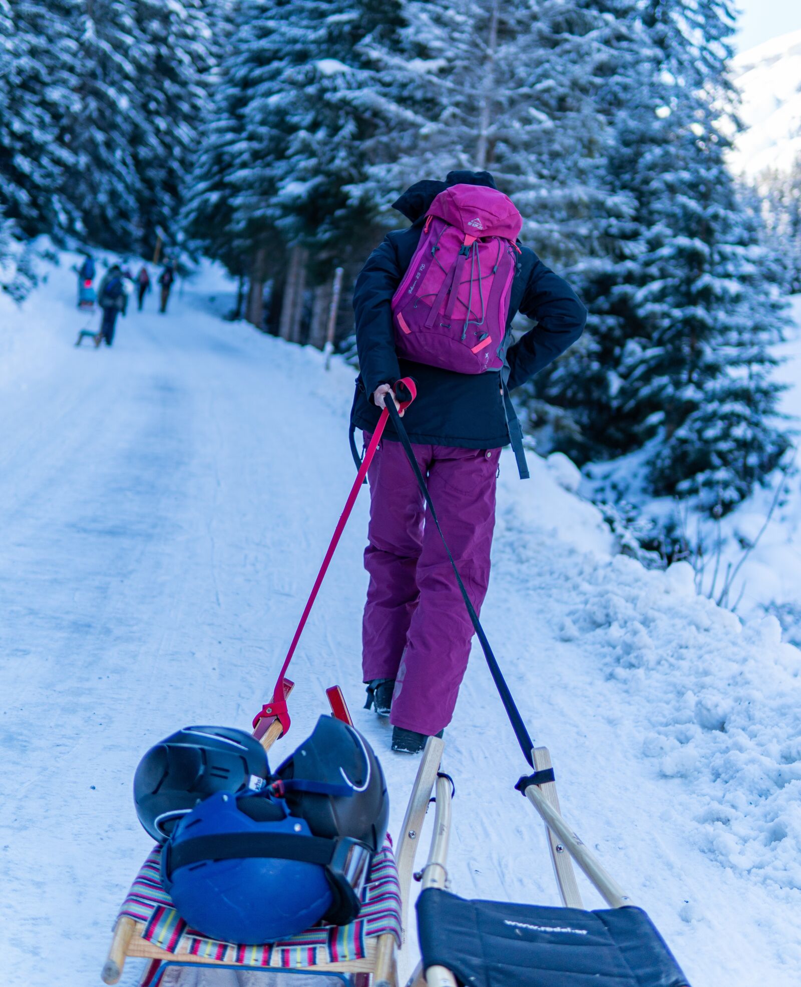 Sony a6300 + 30mm F1.4 DC DN | Contemporary 016 sample photo. Sledding, tirol, snow photography