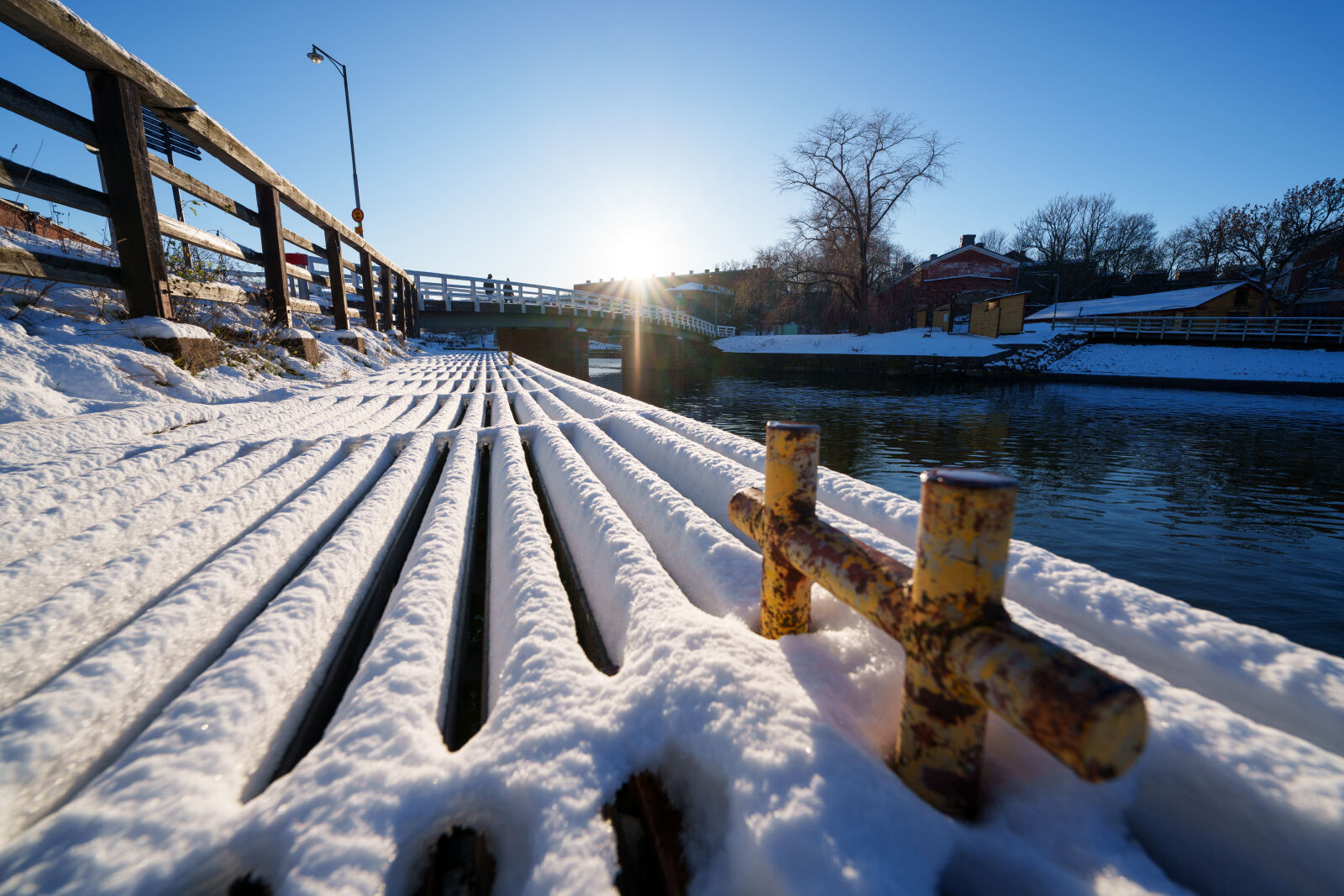Sigma 14mm F1.4 DG DN sample photo. Winter pier photography