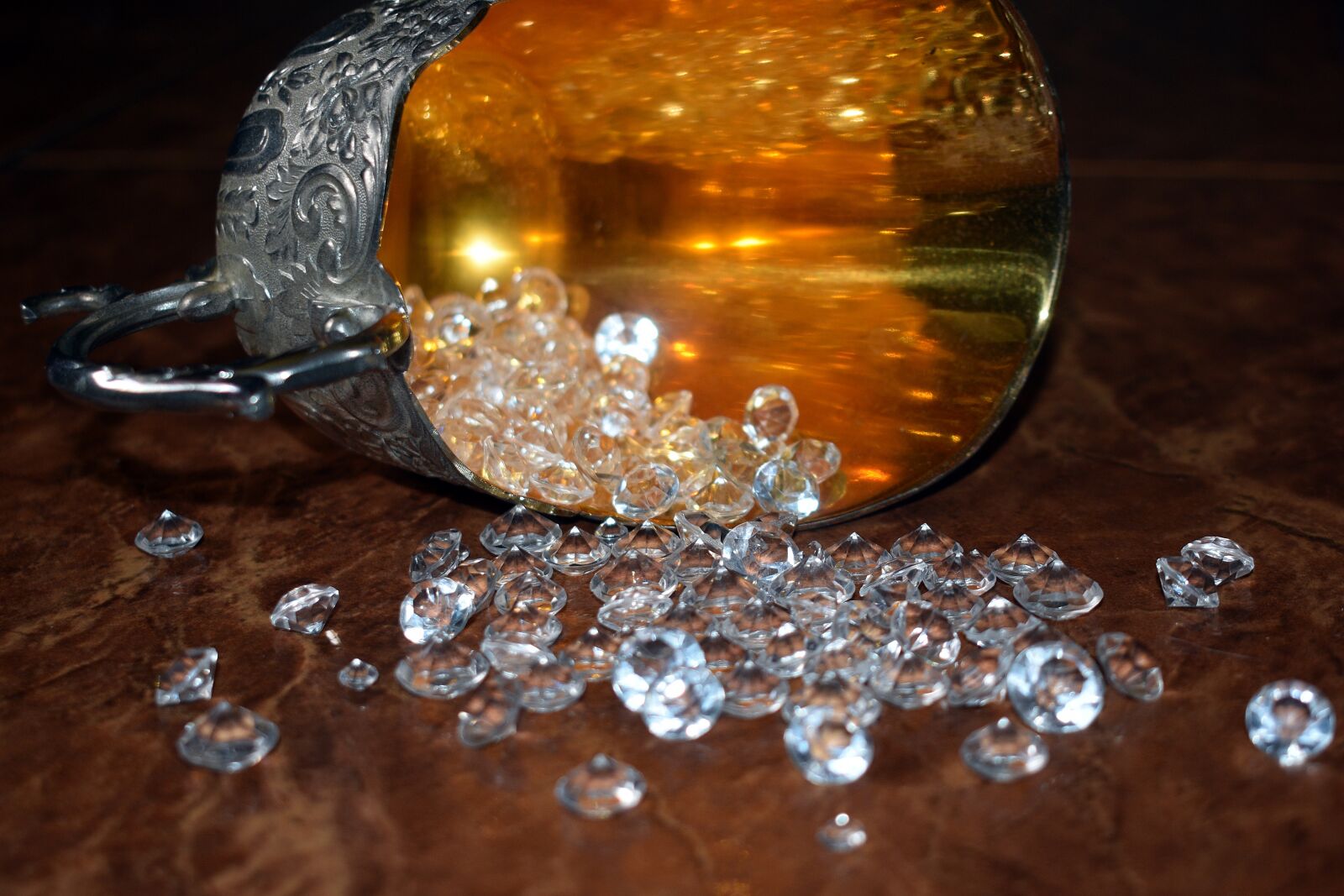Nikon D3400 sample photo. Diamond, silver, jewelry photography
