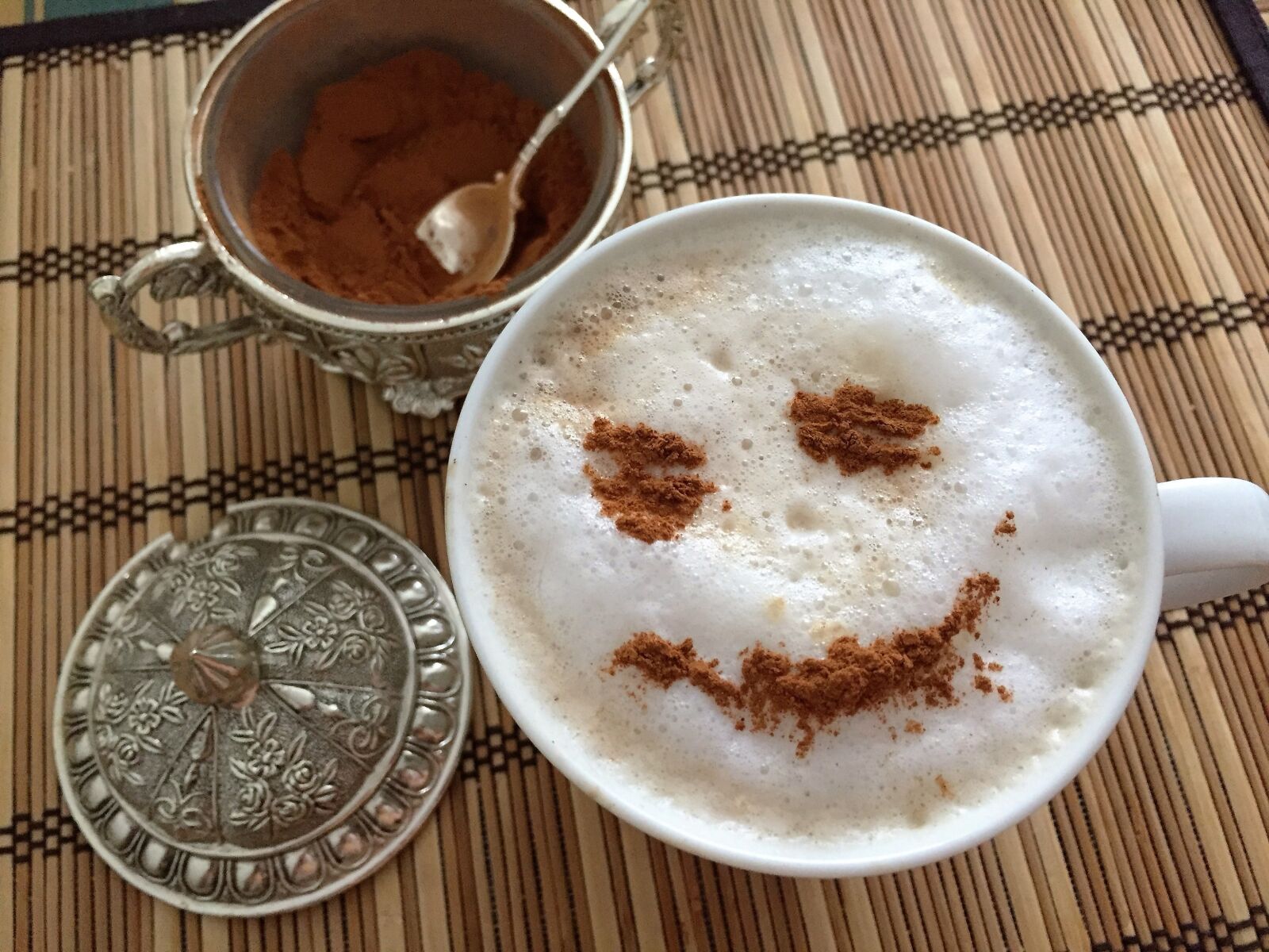 Apple iPhone 6 sample photo. Coffee, cinnamon, smile photography