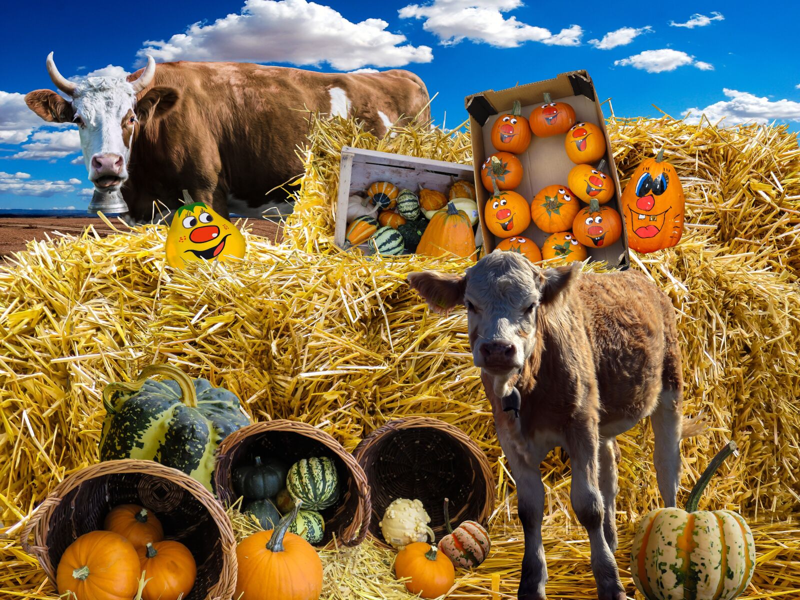 Canon PowerShot SX710 HS sample photo. Pumpkin, autumn, decorative squashes photography