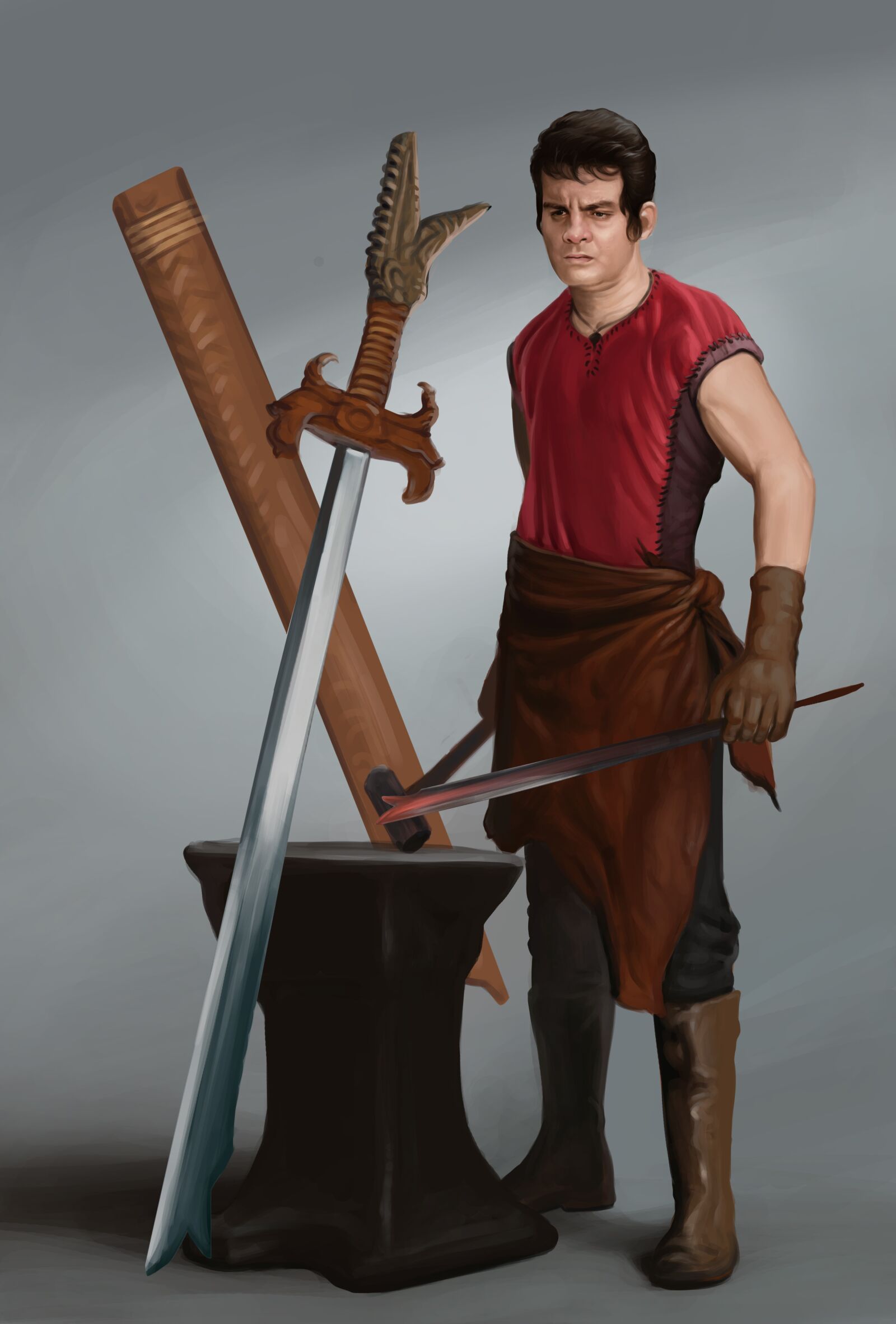 Canon EOS 5D sample photo. Character, blacksmith, digital painting photography
