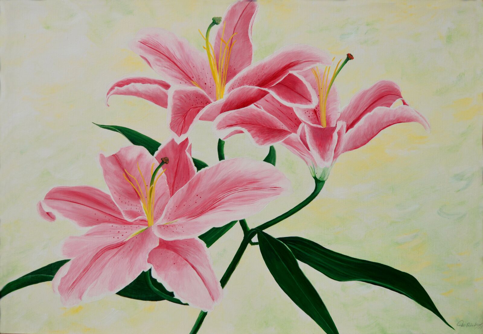 Nikon D3200 sample photo. Lily, acrylbild, painting photography