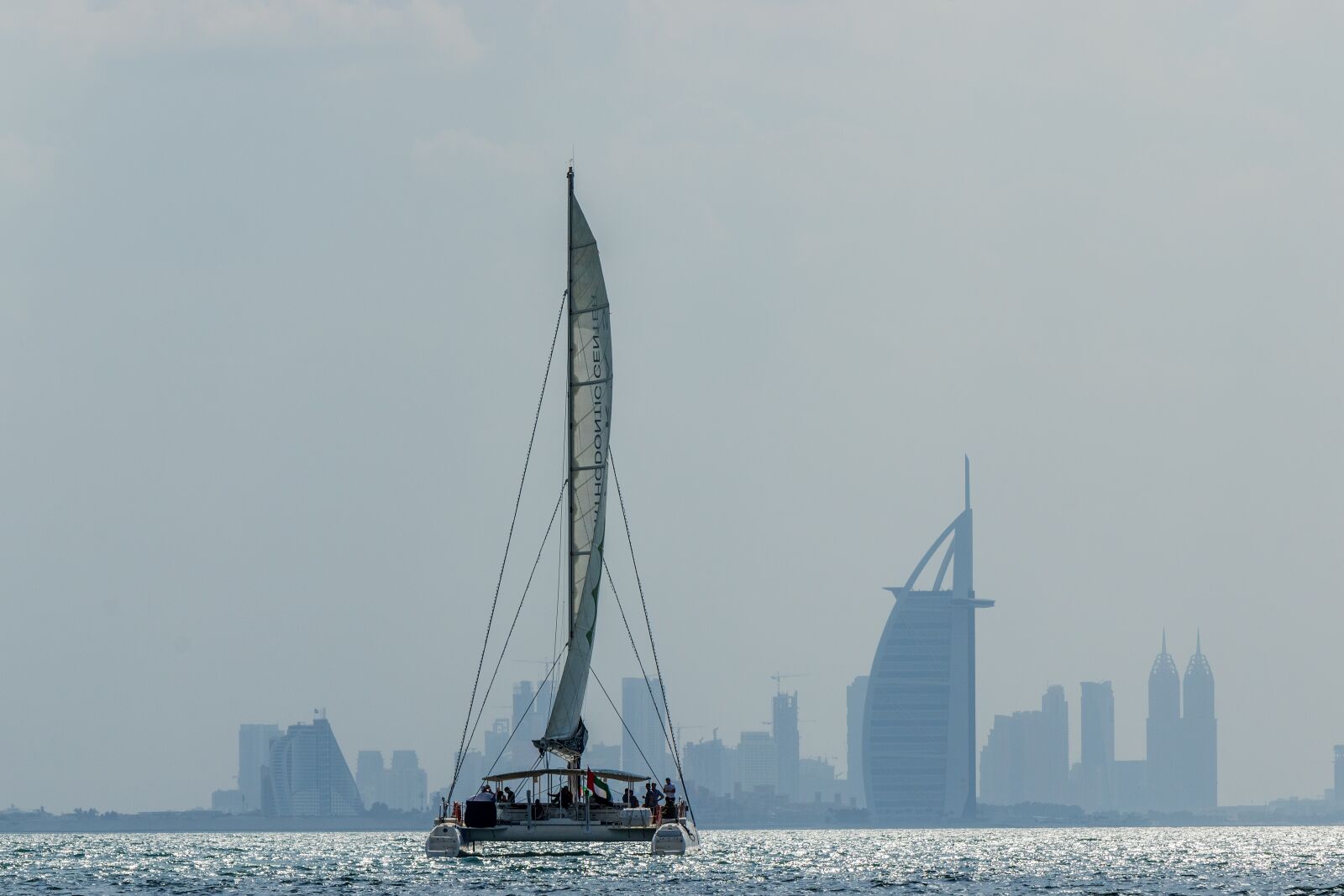 Canon EF 70-200mm F2.8L IS USM sample photo. Catamaran, sailing boat, dubai photography