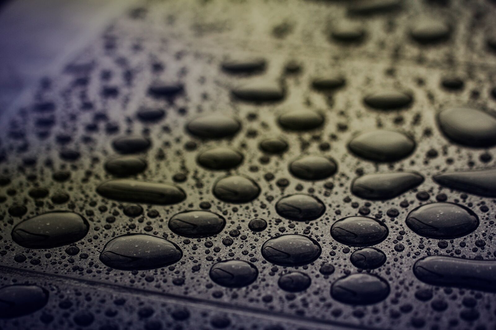 Canon EOS 60D + Canon EF 100mm F2.8L Macro IS USM sample photo. Raindrops, black, marble photography