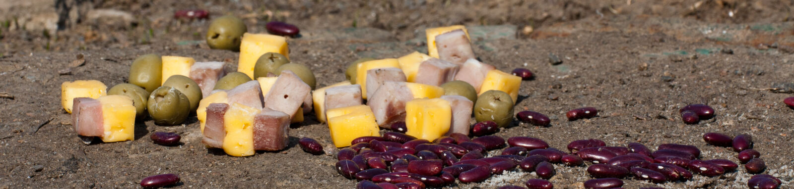Canon EF 180mm F3.5L Macro USM sample photo. Beans, cheese, food, garbage photography