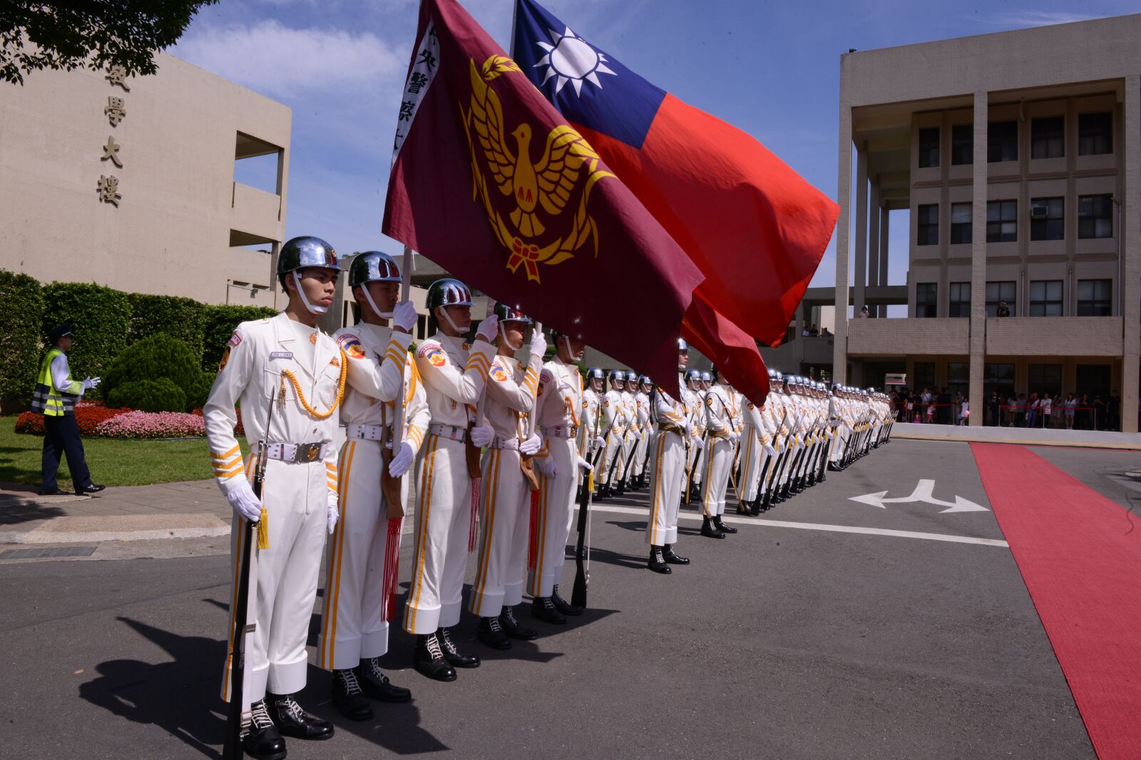 Nikon D800 sample photo. Taiwan, police university, flag photography