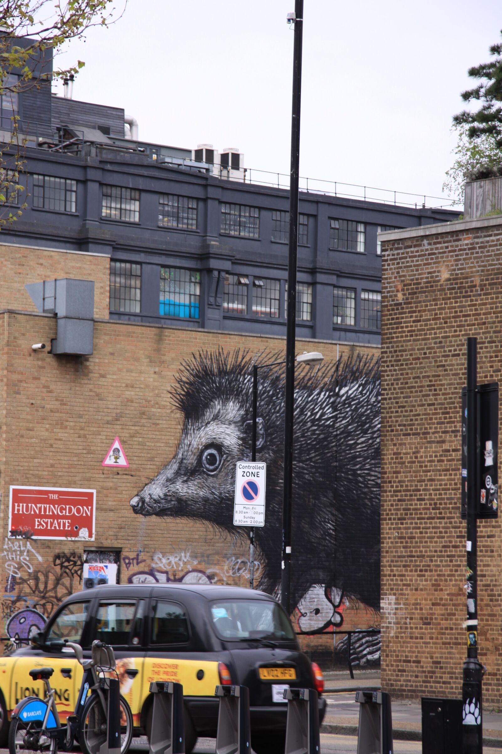 Canon EOS 50D sample photo. Hedgehog, street art, london photography