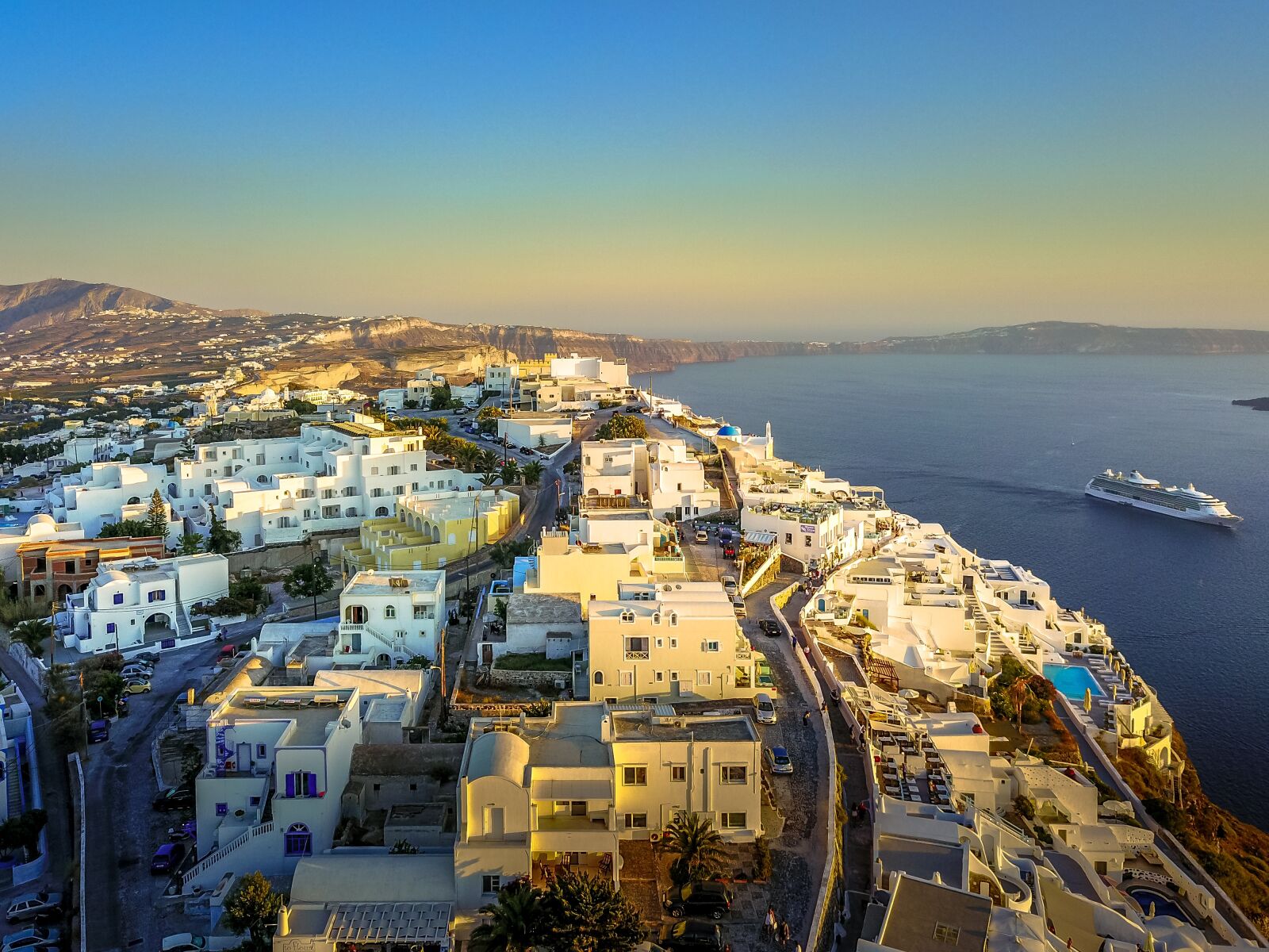 DJI FC220 sample photo. Santorini, greece, island photography