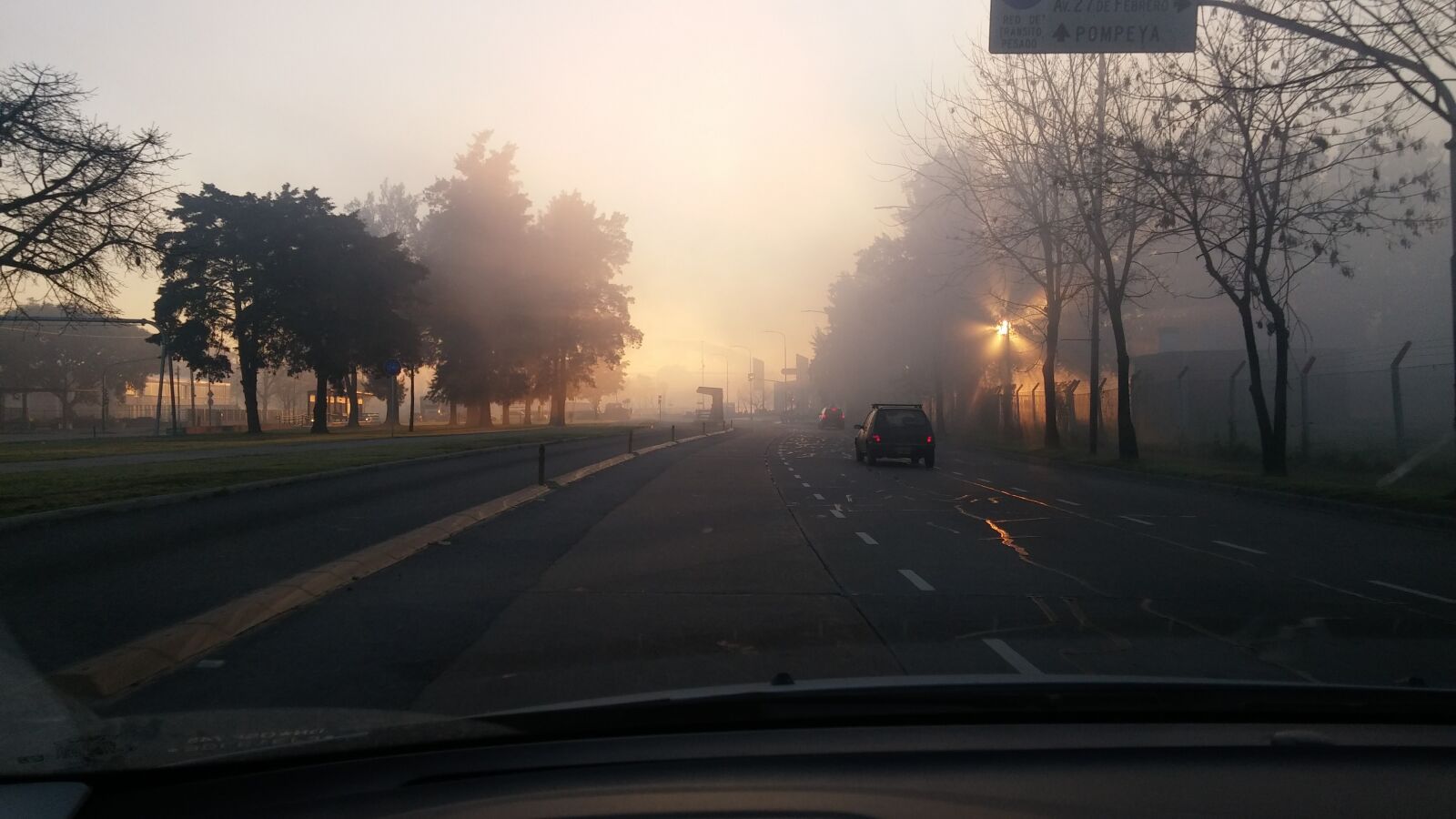 LG D855 sample photo. Mist, street, dawn photography