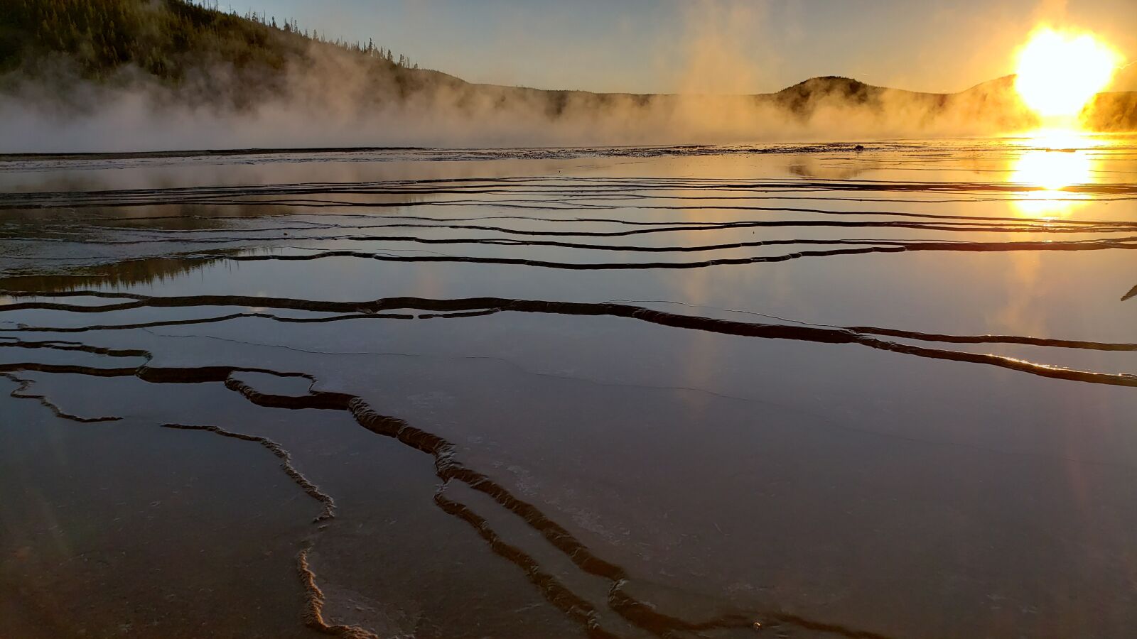 Samsung Galaxy S9 sample photo. Grand prismatic spring, yellowstone photography