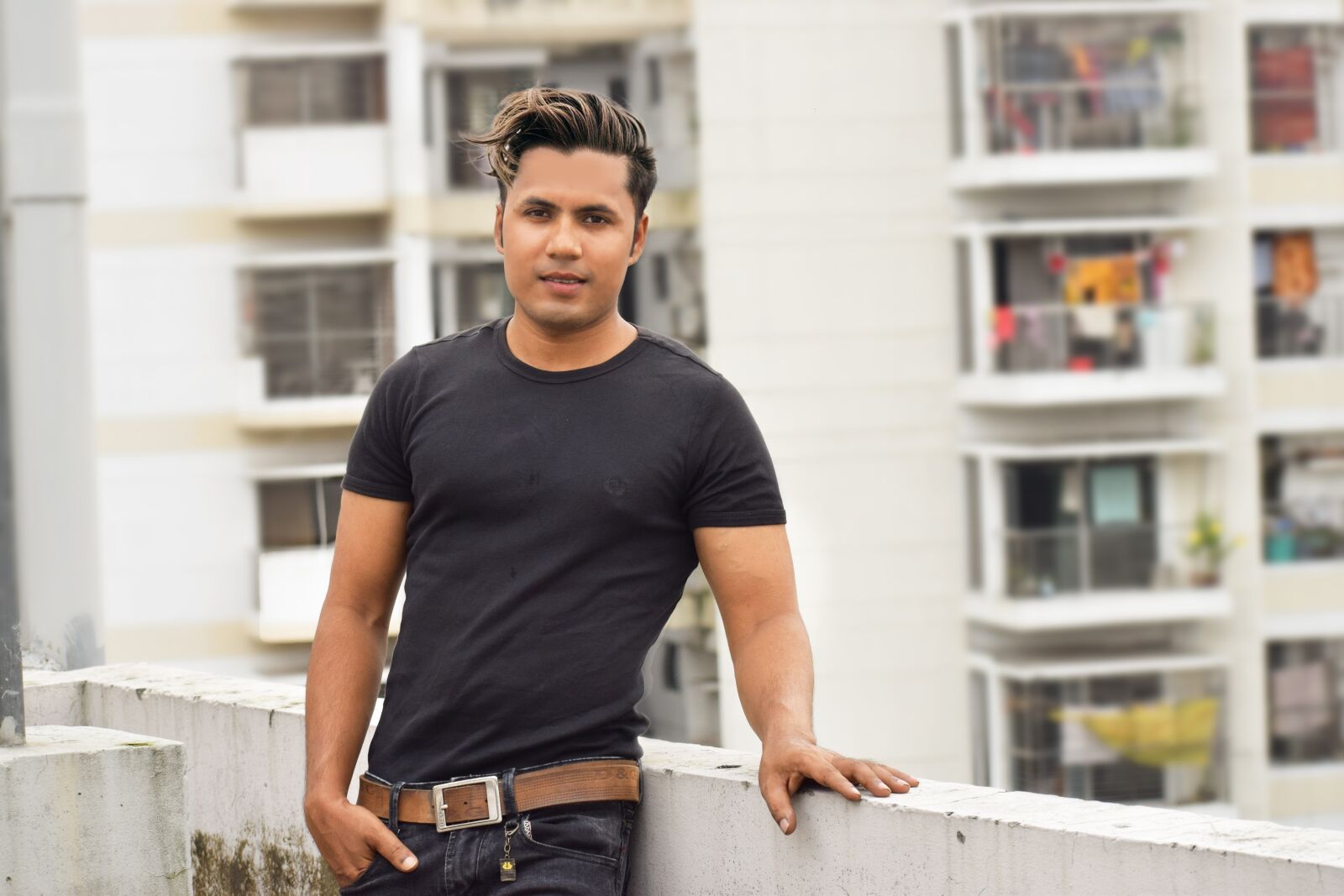 Nikon D5300 sample photo. Stylish guy, boy, rooftop photography