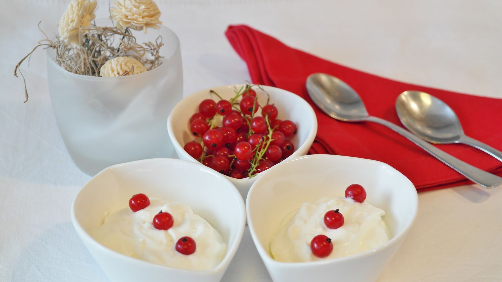 Samsung NX20 sample photo. Yogurt, currants, dessert photography