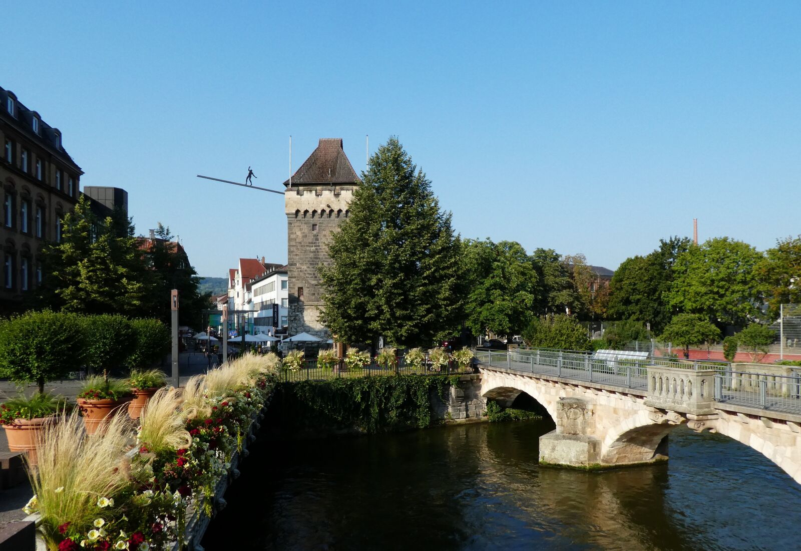 Panasonic DMC-TZ81 sample photo. Esslingen, neckar, agnes bridge photography