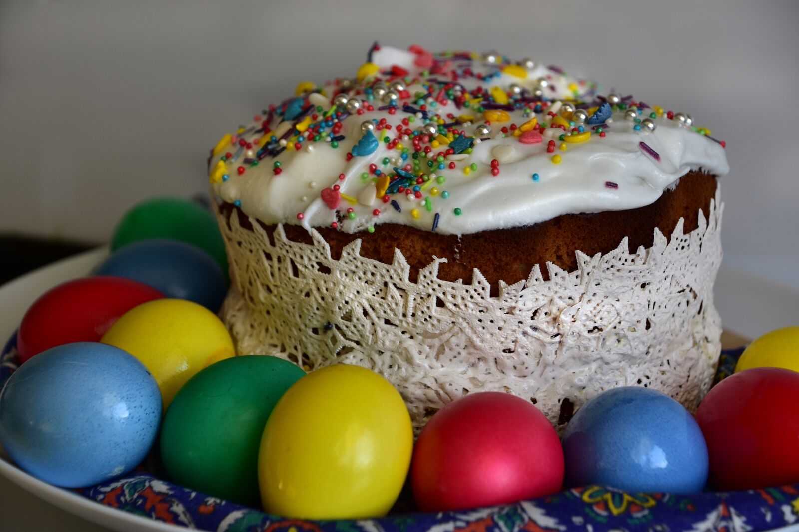 Nikon D3400 sample photo. Easter, easter cake, eggs photography