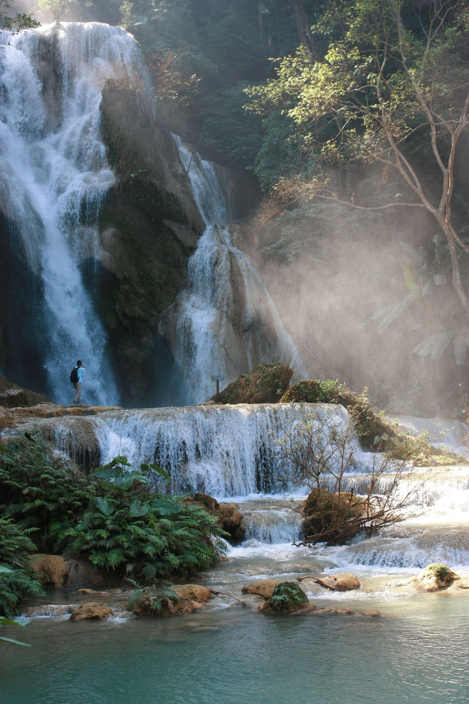 Canon EOS 450D (EOS Rebel XSi / EOS Kiss X2) sample photo. Waterfall, laos, green photography