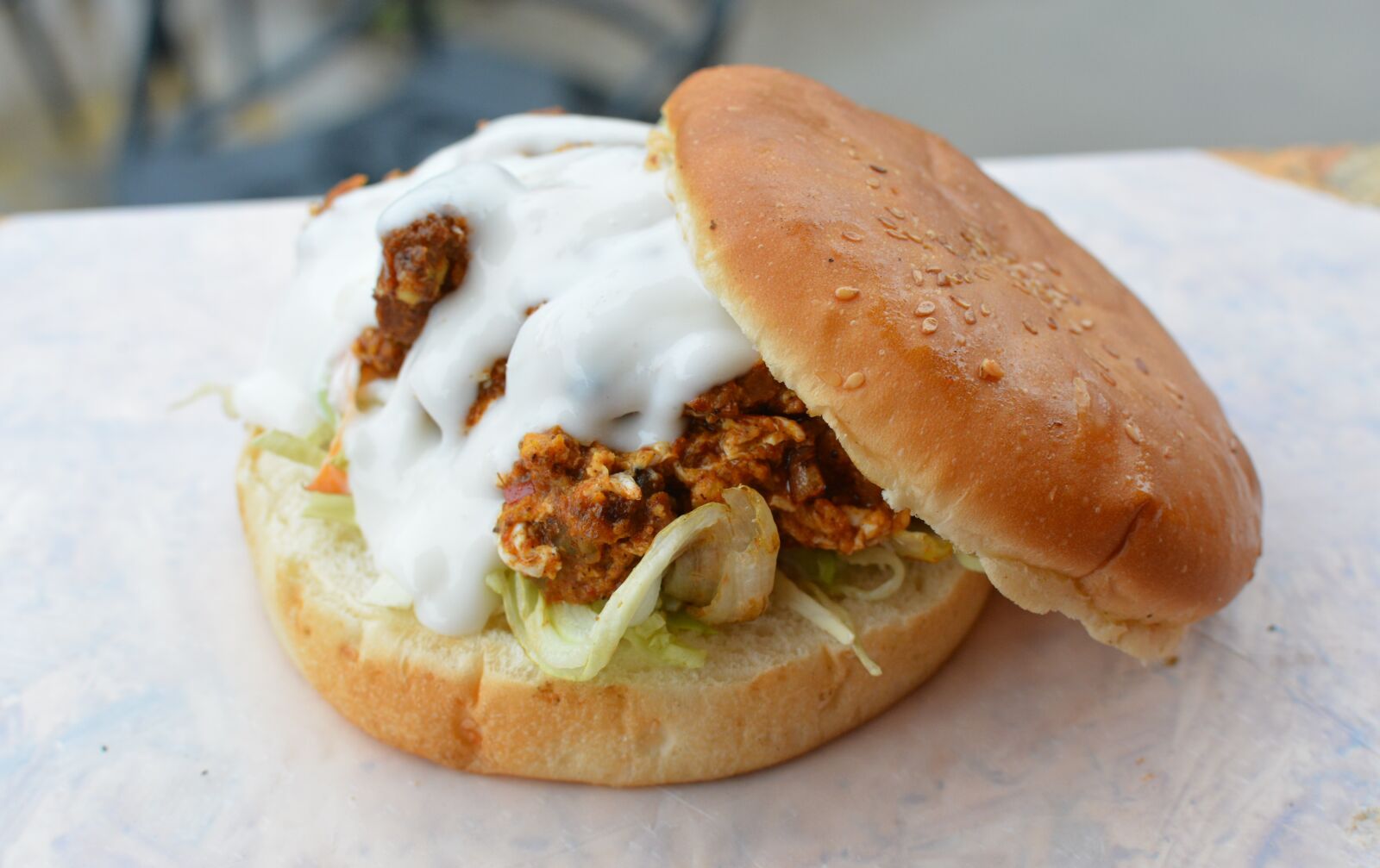 Nikon D5200 sample photo. Bun, burger, cheese photography