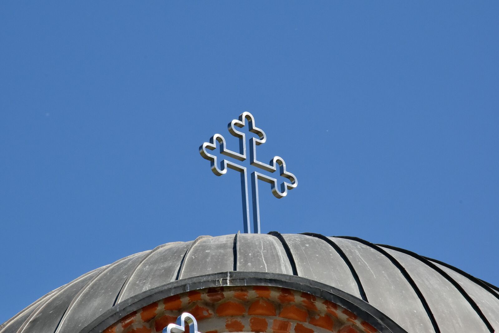 Nikon D5500 sample photo. Blue sky, cross, dome photography